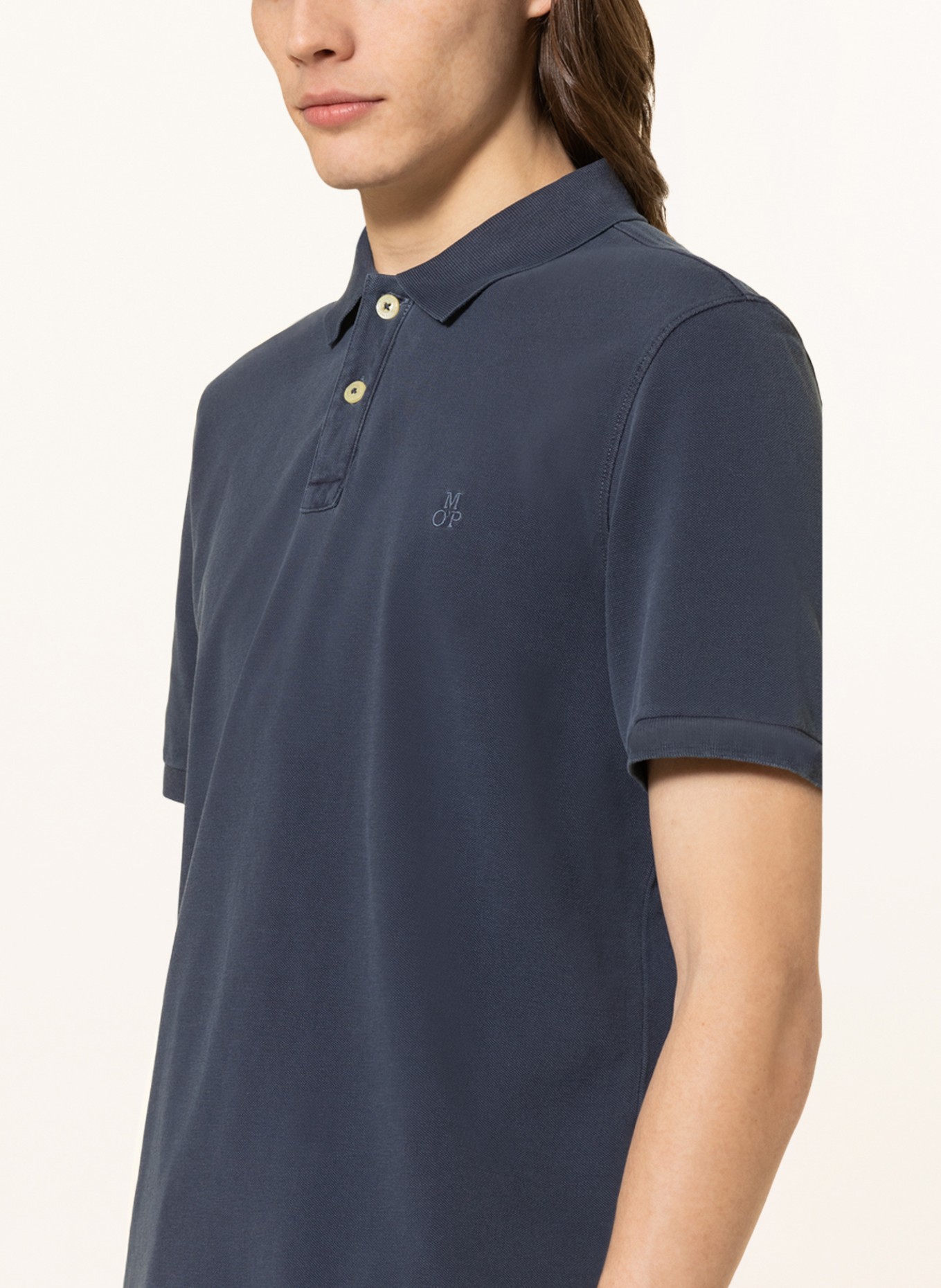 Marc O'Polo Piqué polo shirt, Color: DARK BLUE (Image 4)