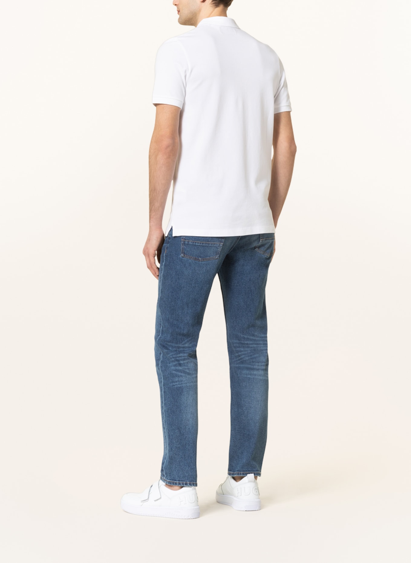 Marc O'Polo Piqué polo shirt shaped fit, Color: WHITE (Image 3)