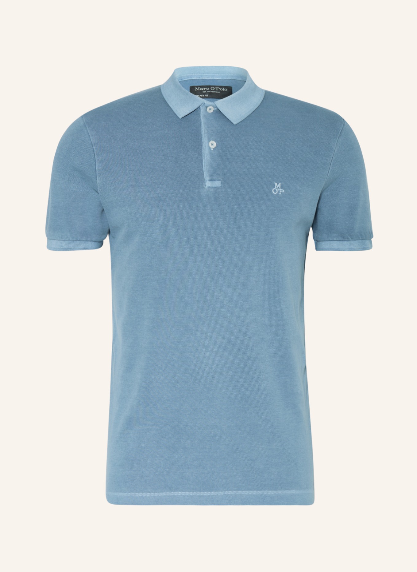 Marc O'Polo Piqué polo shirt shaped fit, Color: LIGHT BLUE (Image 1)