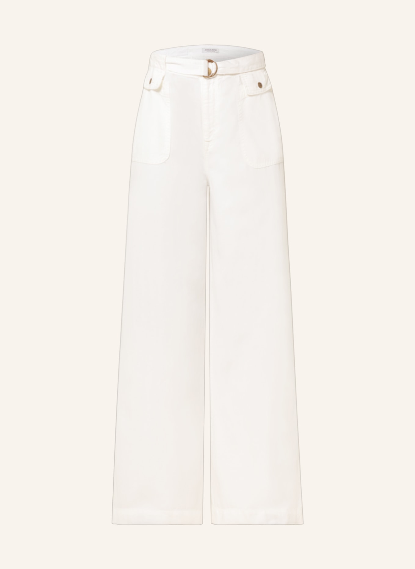 summum woman Wide leg trousers, Color: WHITE (Image 1)