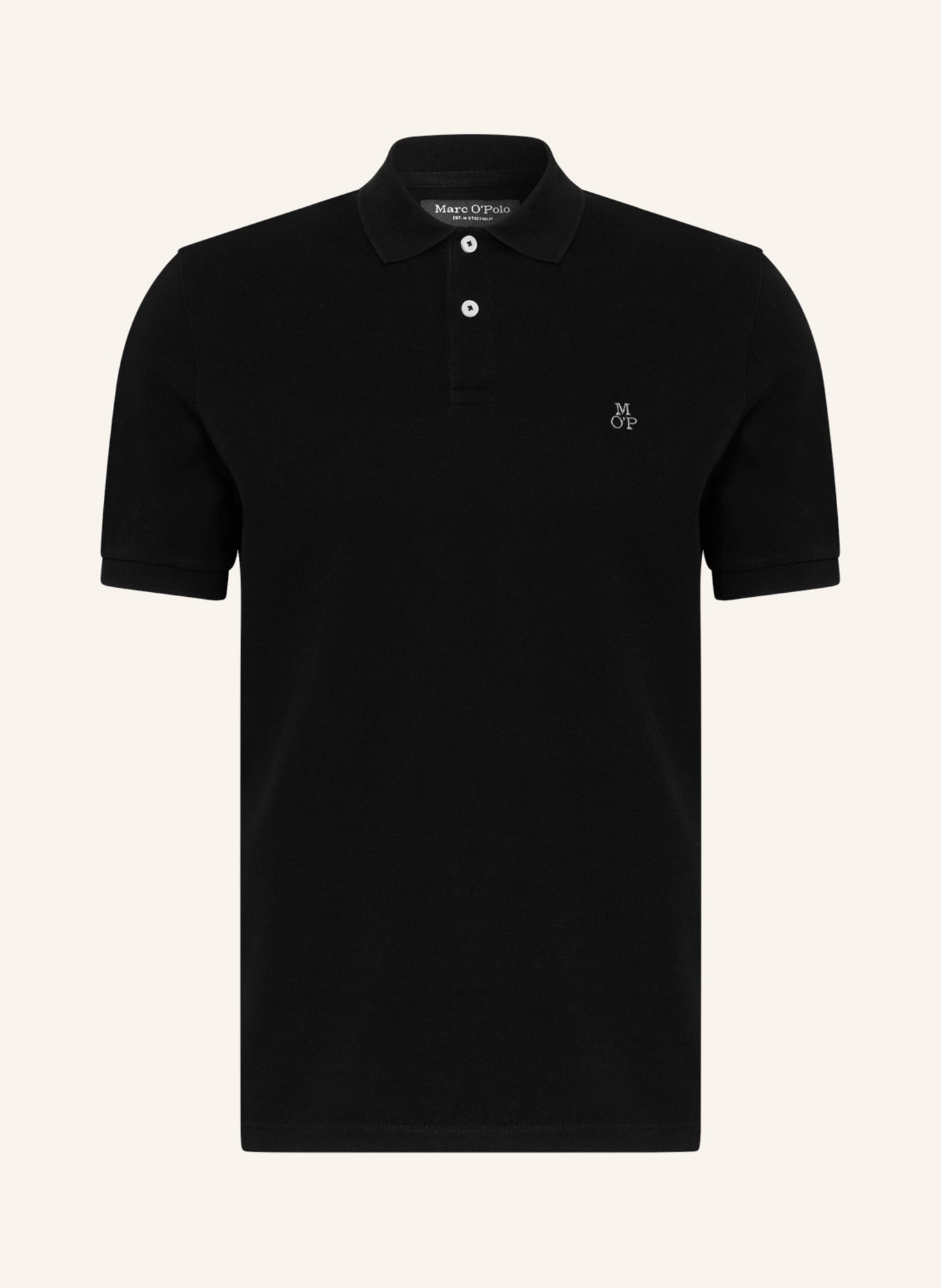 Marc O'Polo Piqué-Poloshirt Regular Fit, Farbe: SCHWARZ (Bild 1)