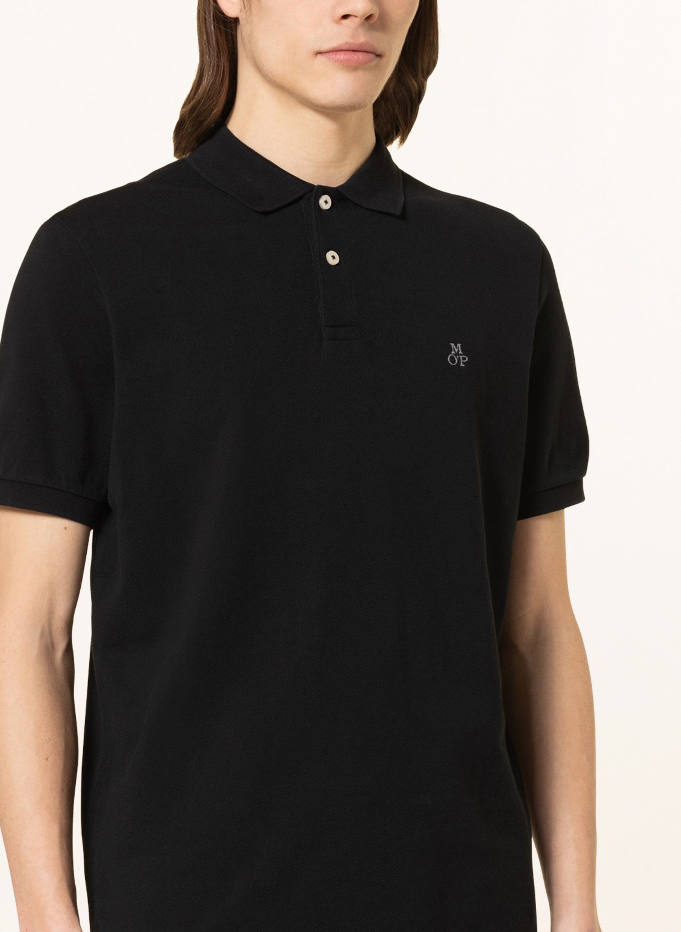Marc O'Polo Piqué-Poloshirt Regular Fit, Farbe: SCHWARZ (Bild 4)