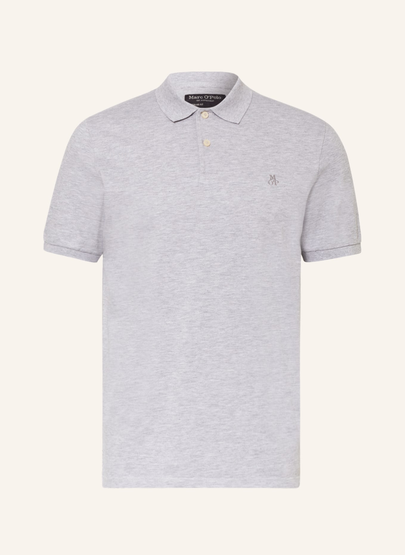 Marc O'Polo Piqué polo shirt regular fit, Color: LIGHT GRAY (Image 1)