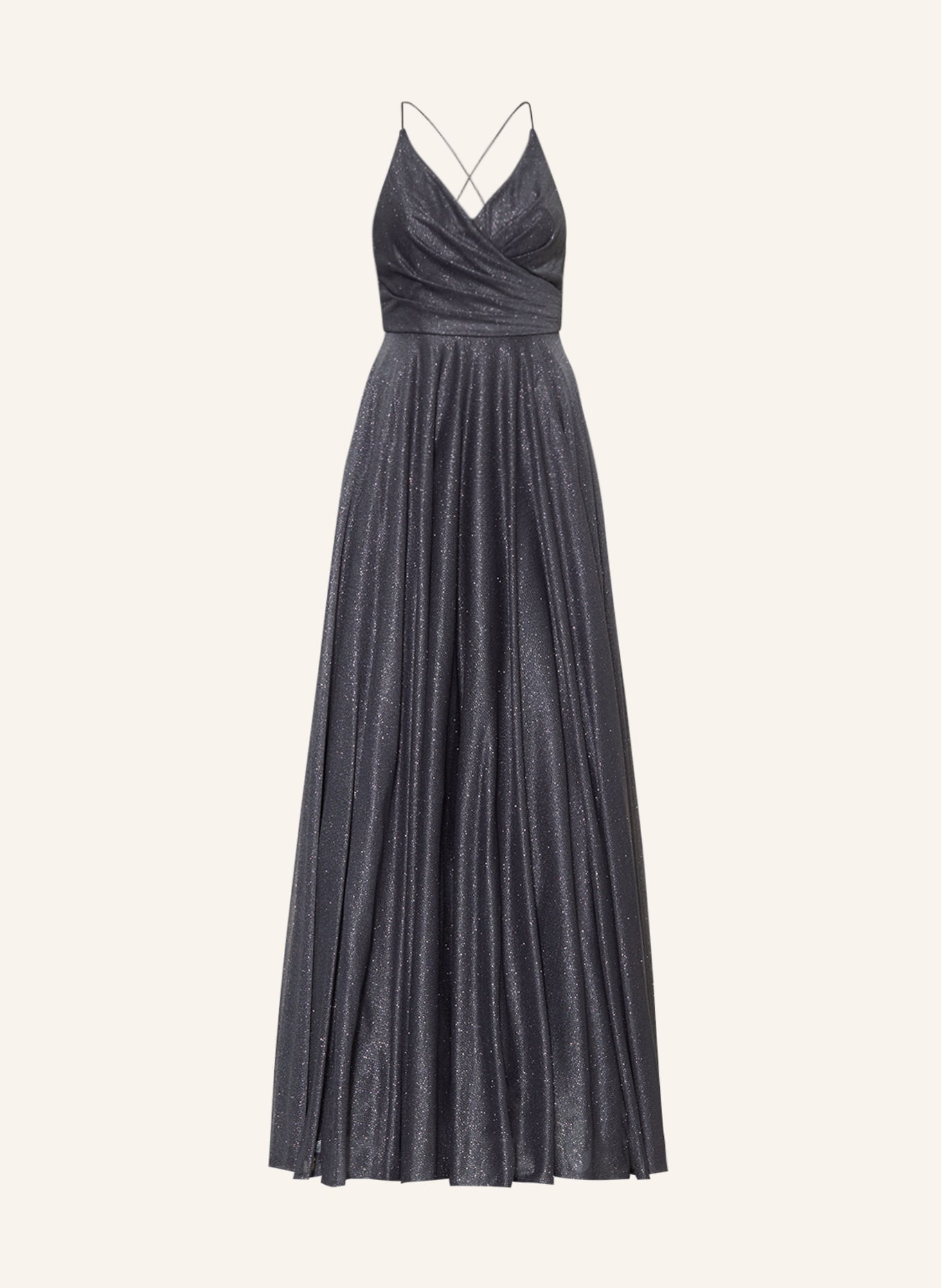 unique Evening dress, Color: DARK GRAY/ SILVER (Image 1)