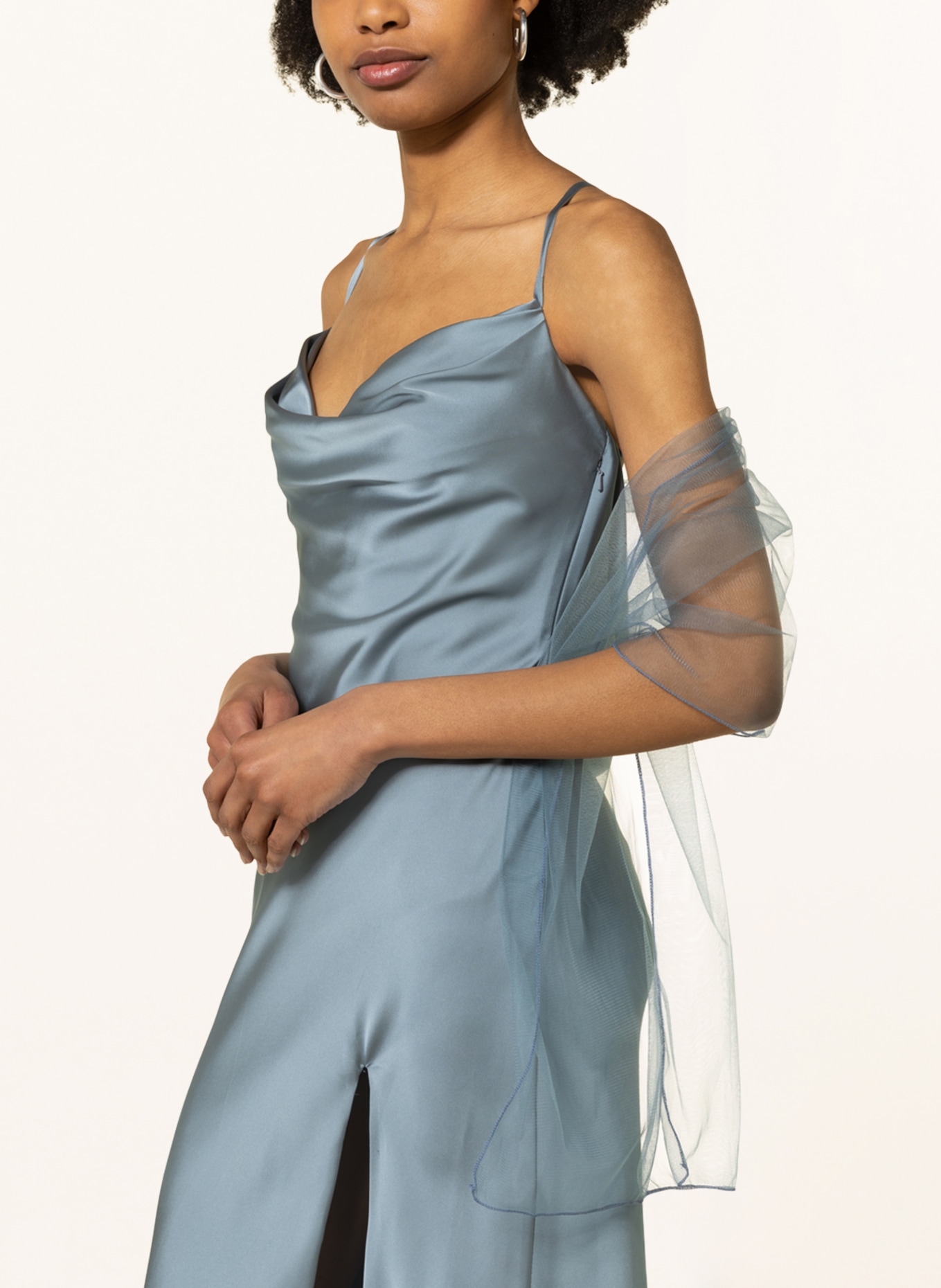 unique Cocktail dress, Color: BLUE GRAY (Image 5)