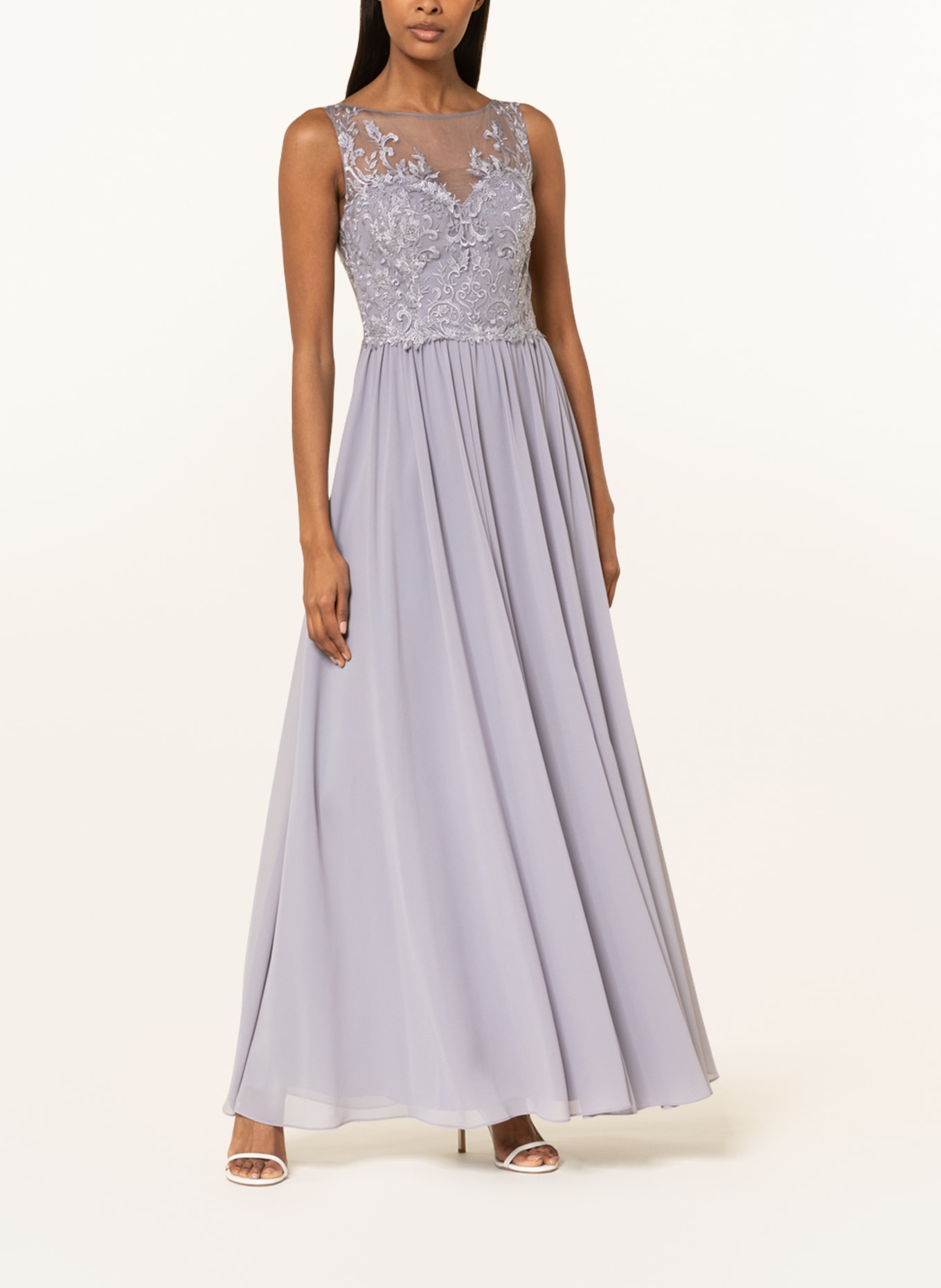 LAONA Evening dress with lace and decorative gems, Color: LIGHT BLUE (Image 2)