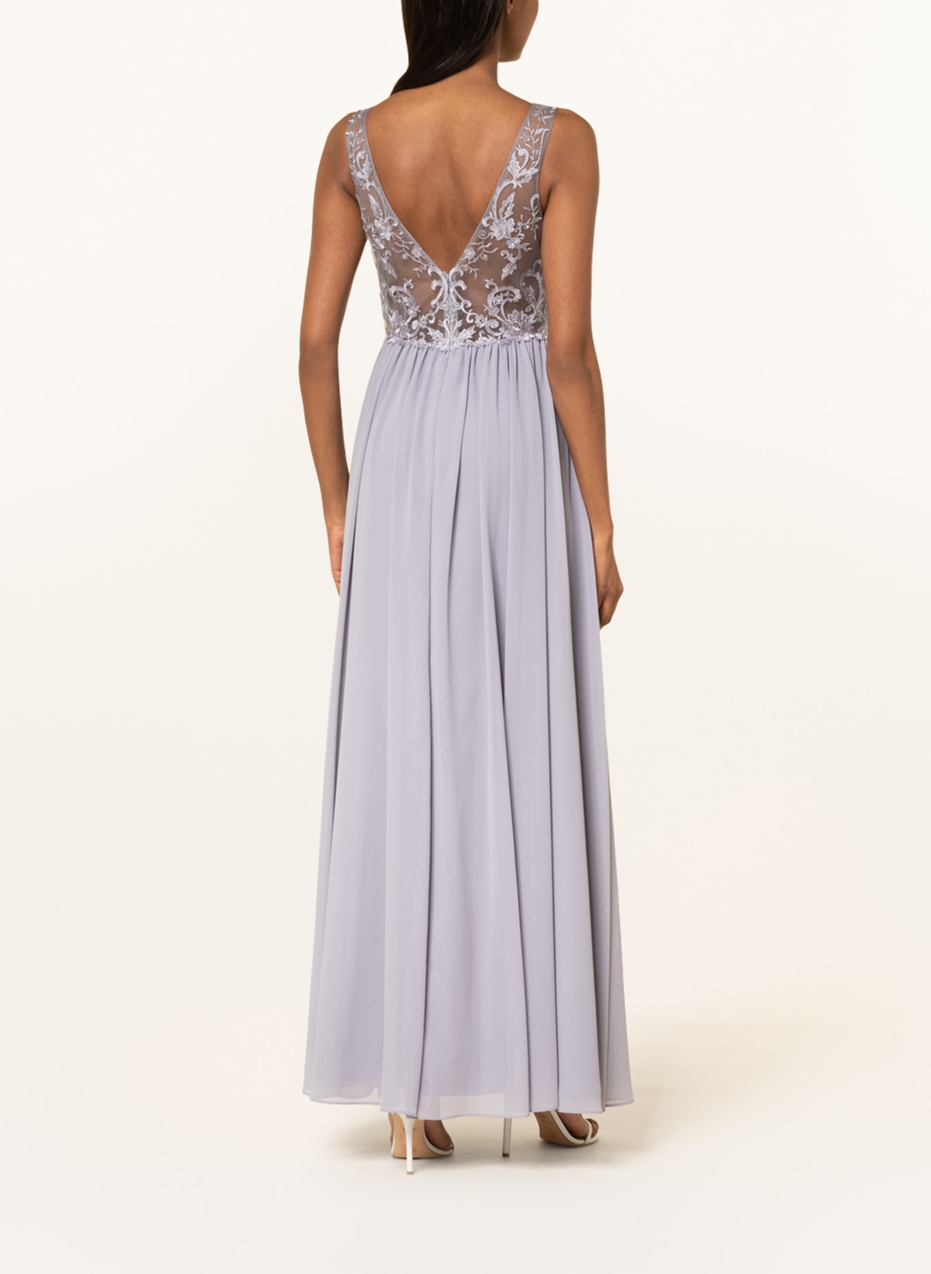 LAONA Evening dress with lace and decorative gems, Color: LIGHT BLUE (Image 3)