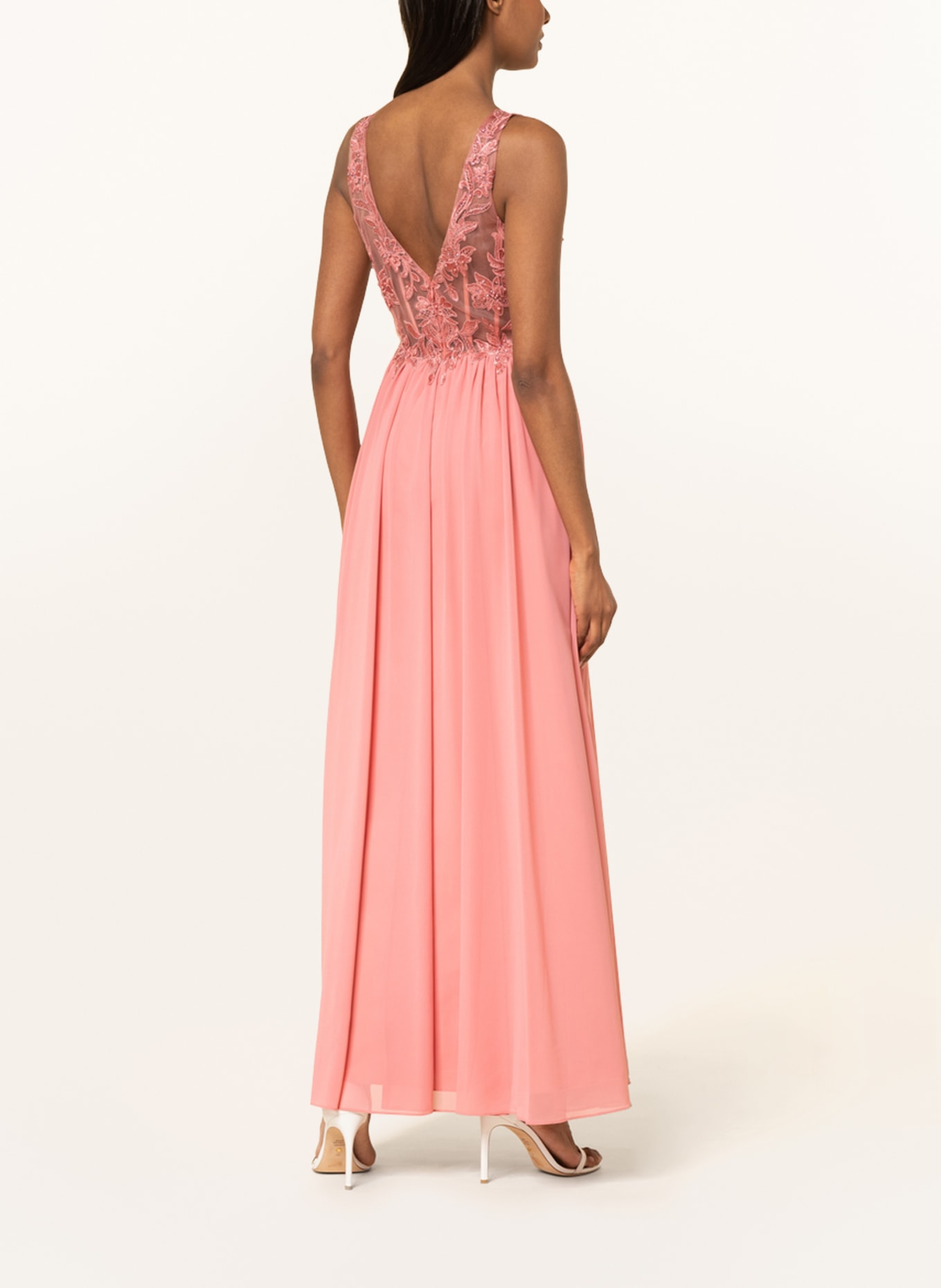 LAONA Evening dress with lace and decorative gems, Color: PINK (Image 3)
