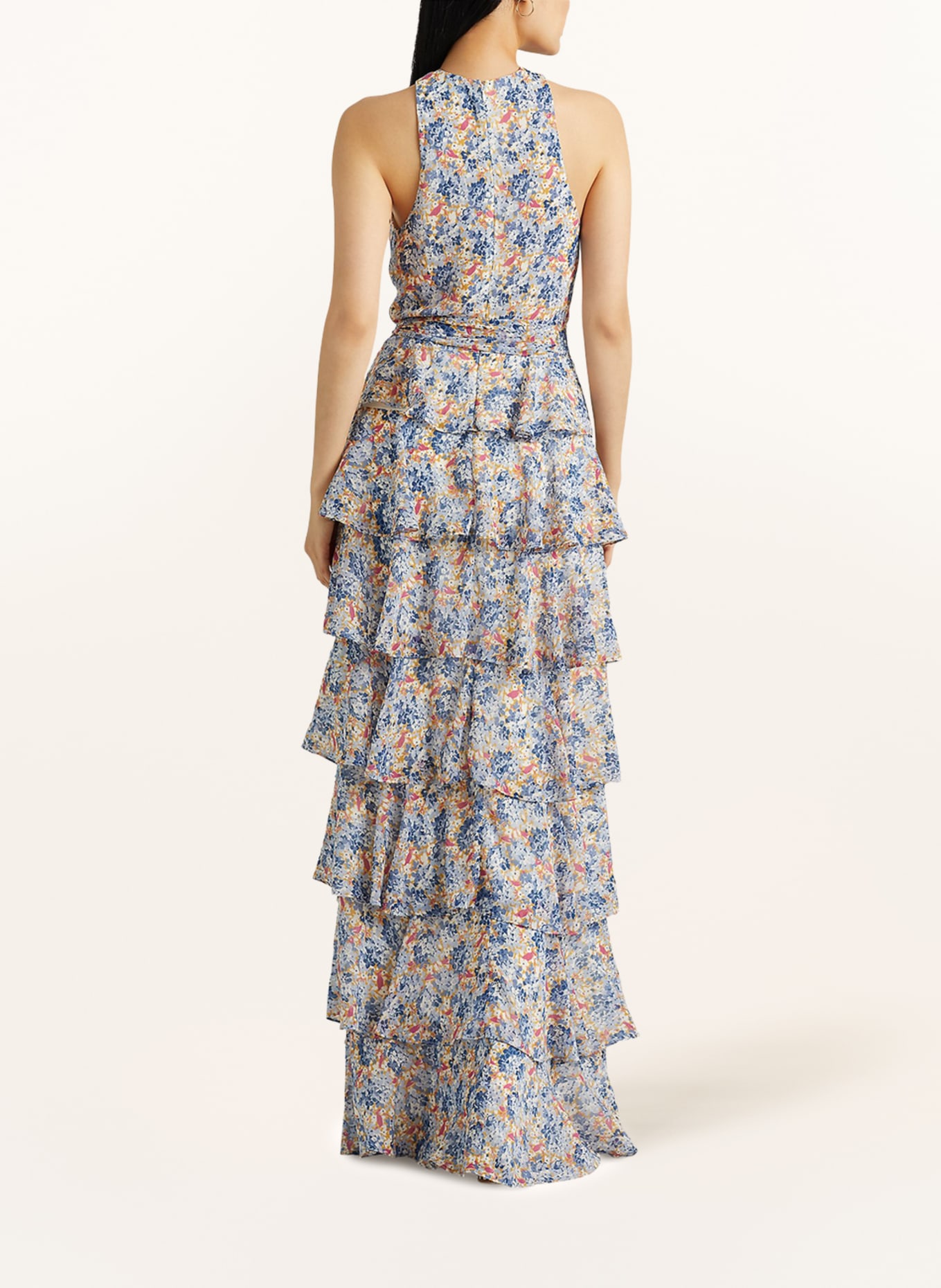 LAUREN RALPH LAUREN Sukienka wieczorowa ZAVITHA: NIEBIESKI / ŻÓŁTY / RÓŻOWY