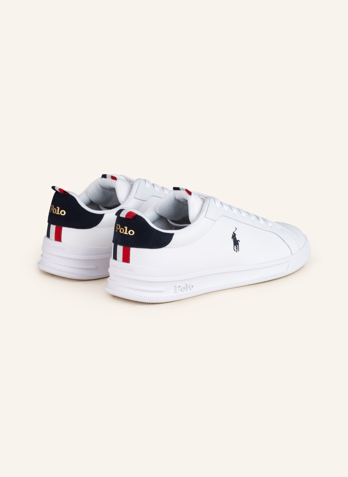 POLO RALPH LAUREN Sneakers, Color: WHITE/ DARK BLUE (Image 2)