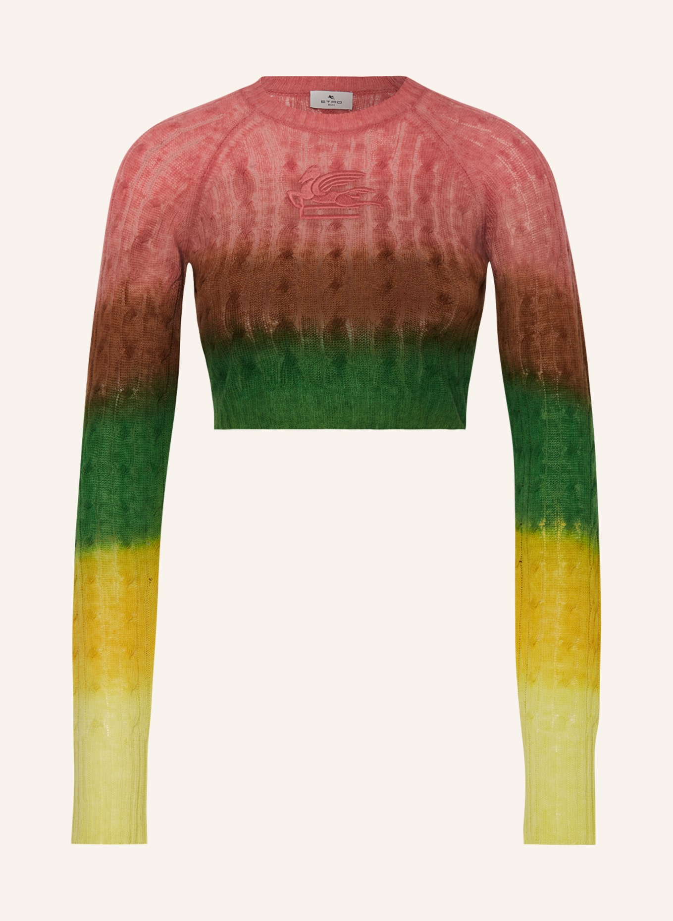 ETRO Cropped-Pullover, Farbe: ROSÉ/ BRAUN/ GRÜN (Bild 1)