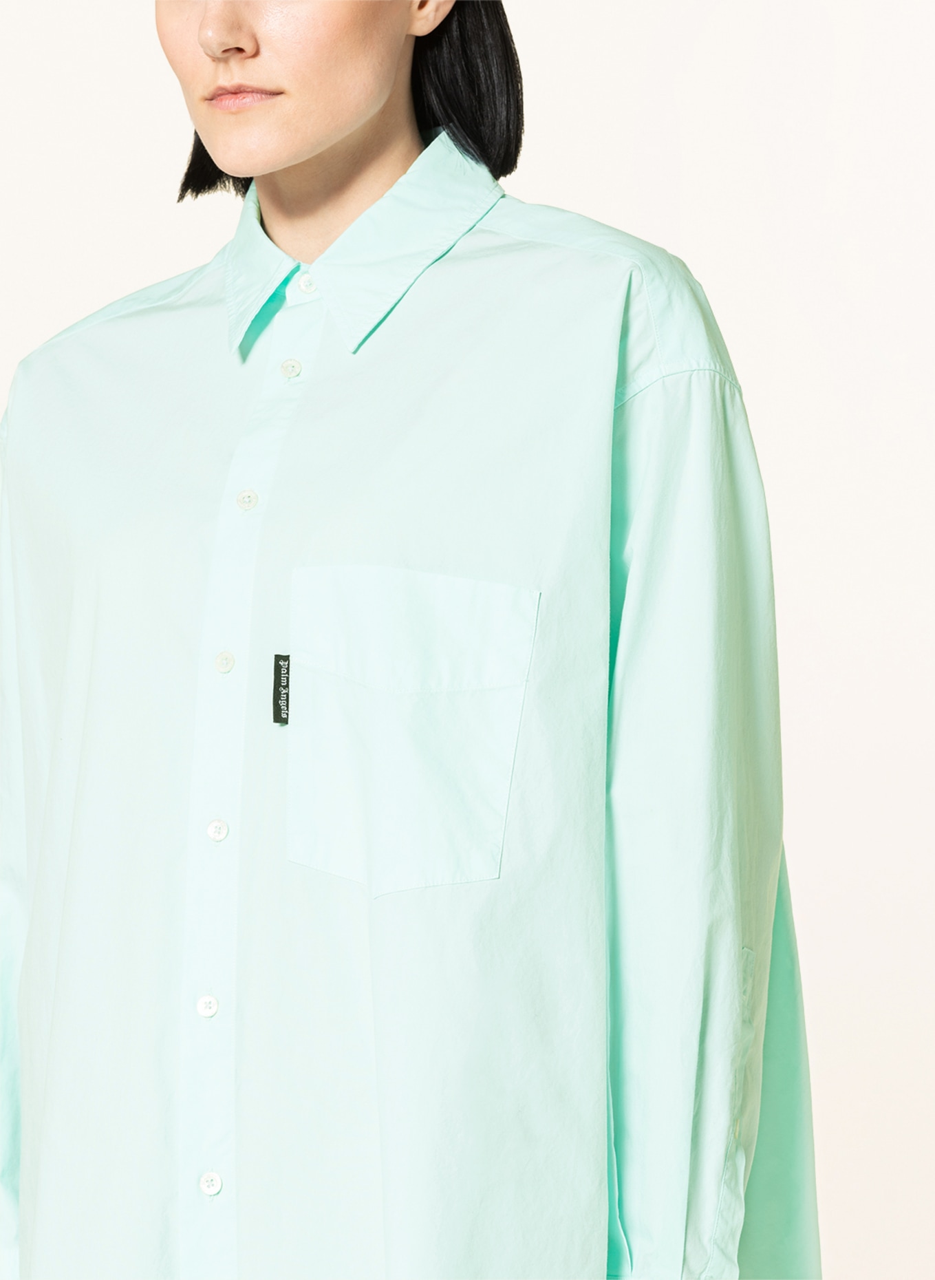 Palm Angels Shirt dress, Color: TURQUOISE (Image 4)
