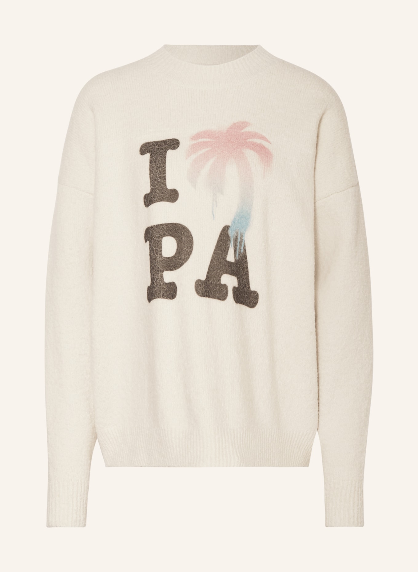 Palm Angels Sweater, Color: WHITE/ BLACK/ PINK (Image 1)