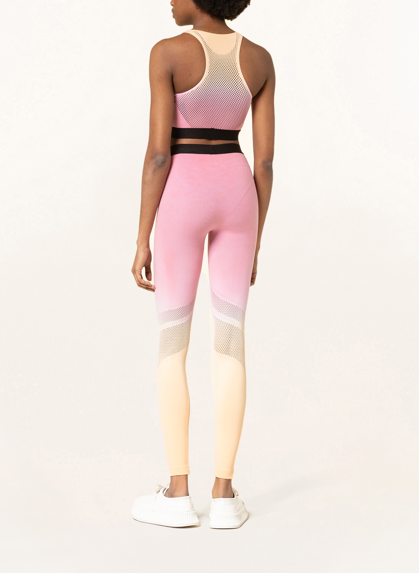 Palm Angels Cropped top, Color: PINK/ BLACK/ DARK YELLOW (Image 3)