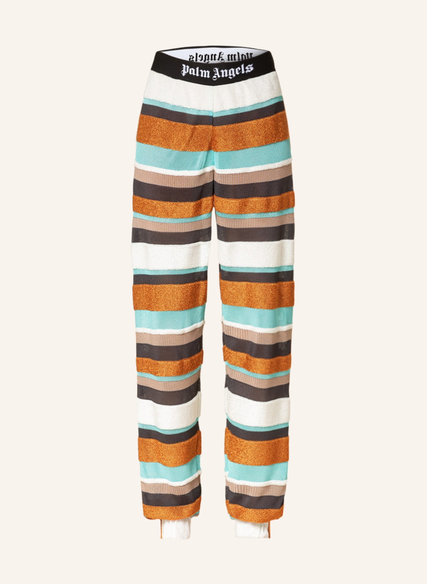 Palm Angels Sweatpants with glitter thread, Color: BROWN/ TURQUOISE/ WHITE (Image 1)