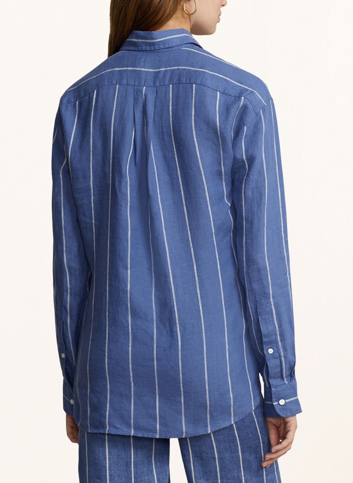 POLO RALPH LAUREN Hemdbluse aus Leinen, Farbe: BLAU/ WEISS (Bild 3)