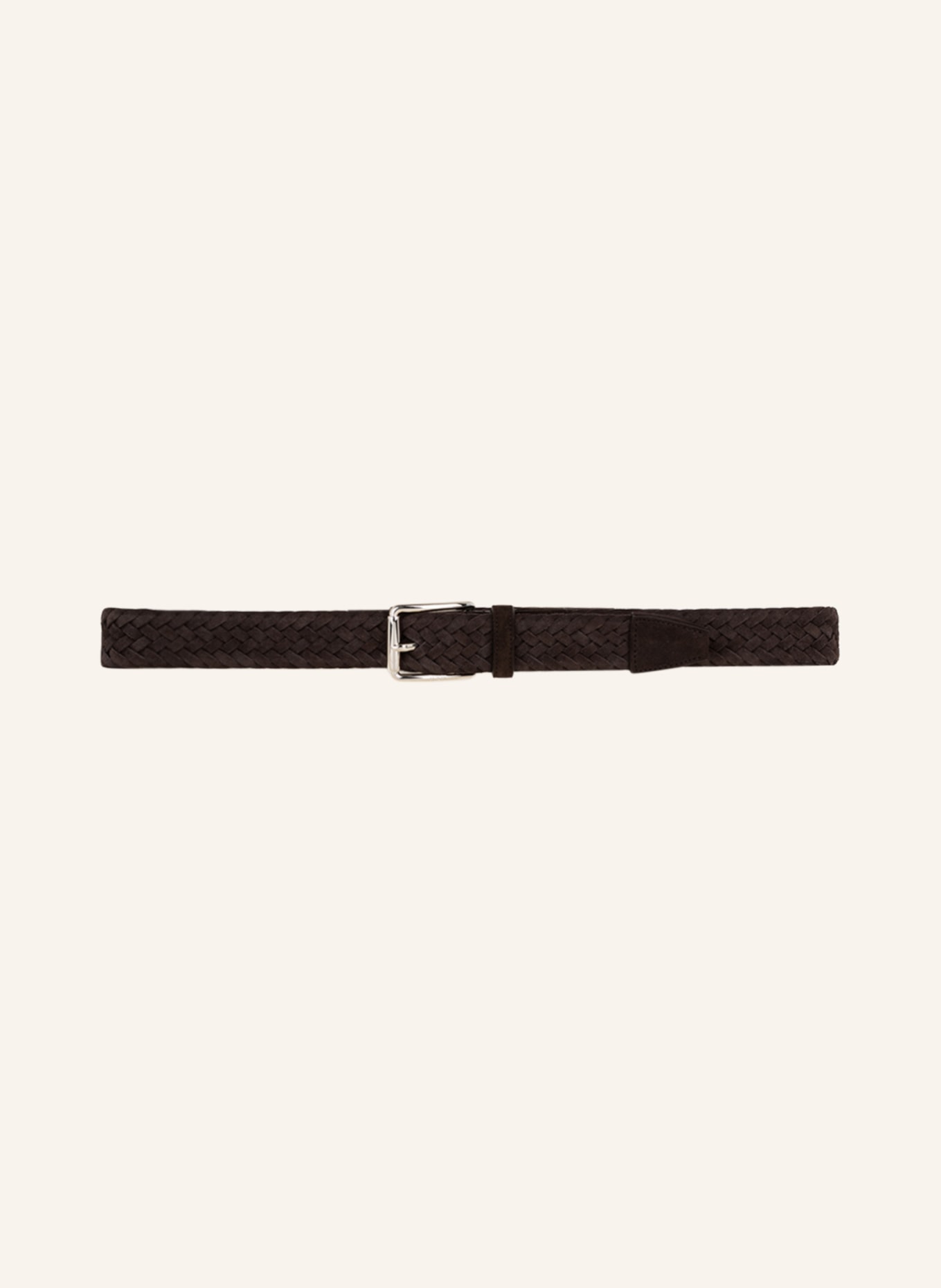 TOD'S Braided belt, Color: DARK BROWN/ SILVER (Image 2)