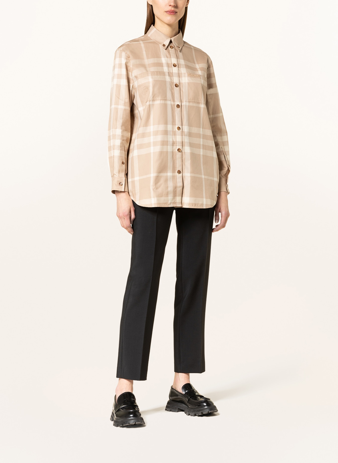 BURBERRY Shirt blouse IVANNA, Color: BEIGE/ LIGHT BROWN (Image 2)
