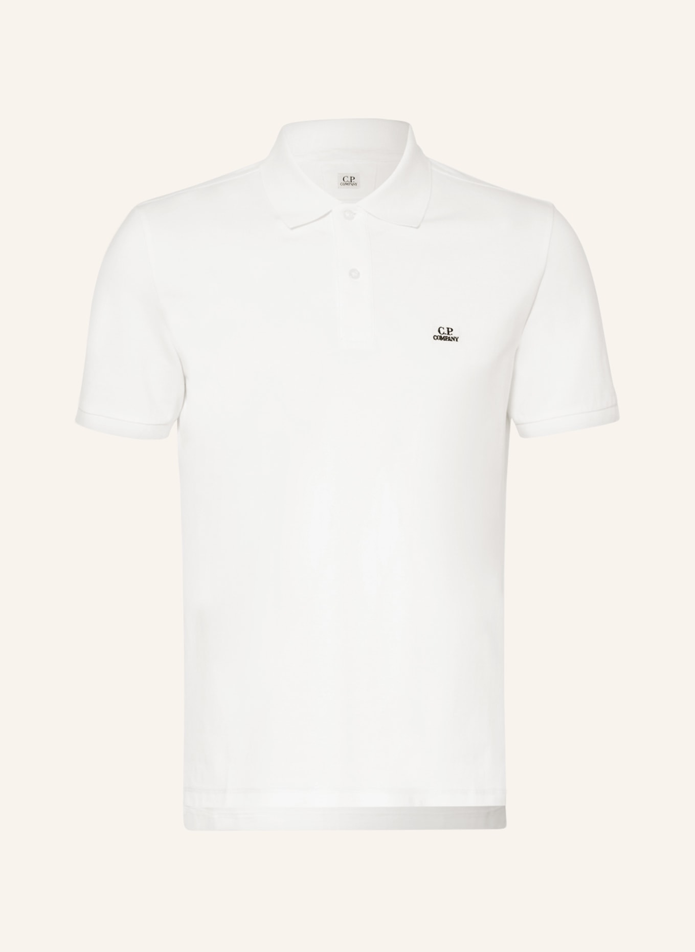 C.P. COMPANY Piqué-Poloshirt, Farbe: WEISS (Bild 1)