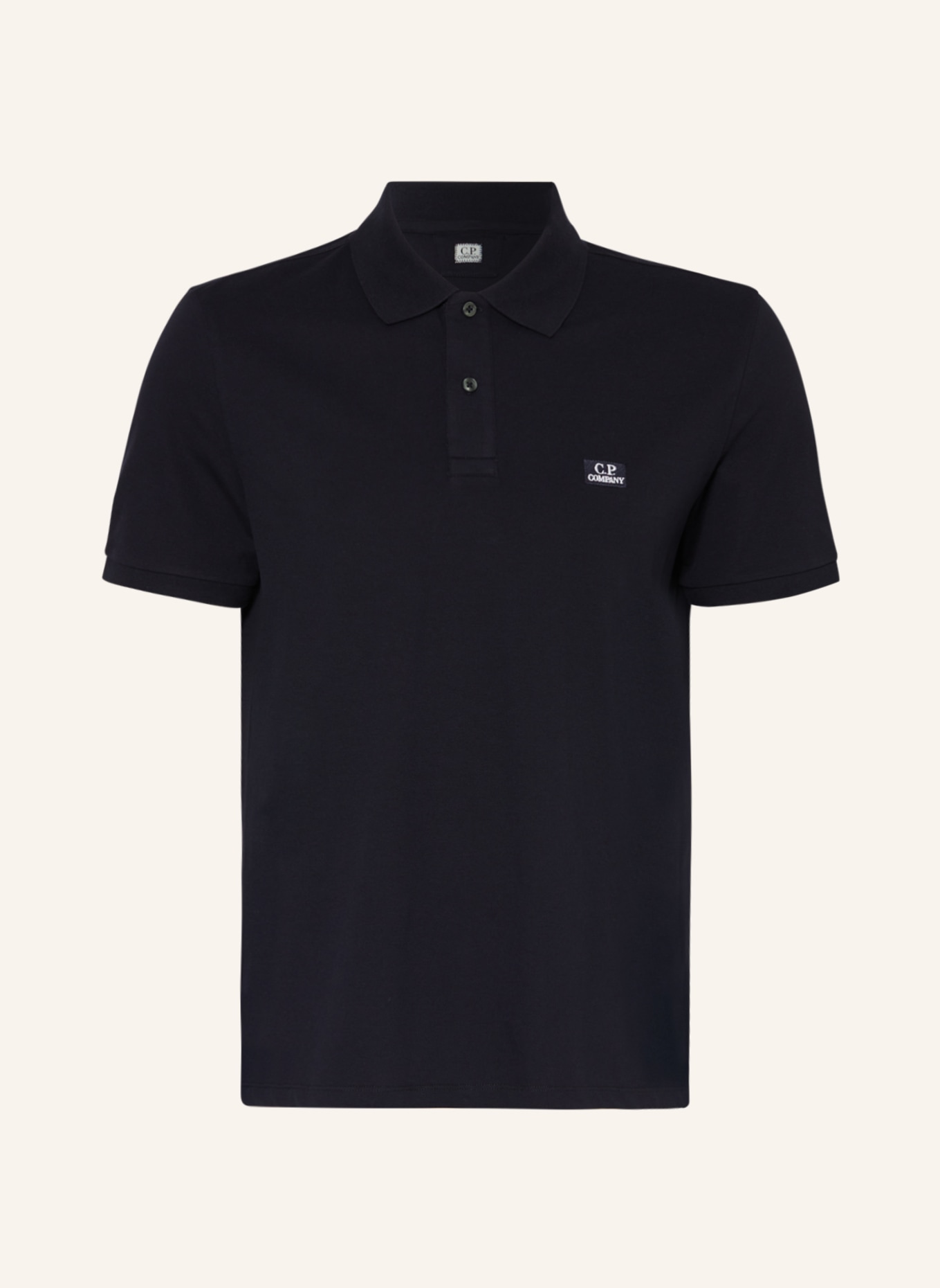 C.P. COMPANY Piqué-Poloshirt, Farbe: SCHWARZ (Bild 1)