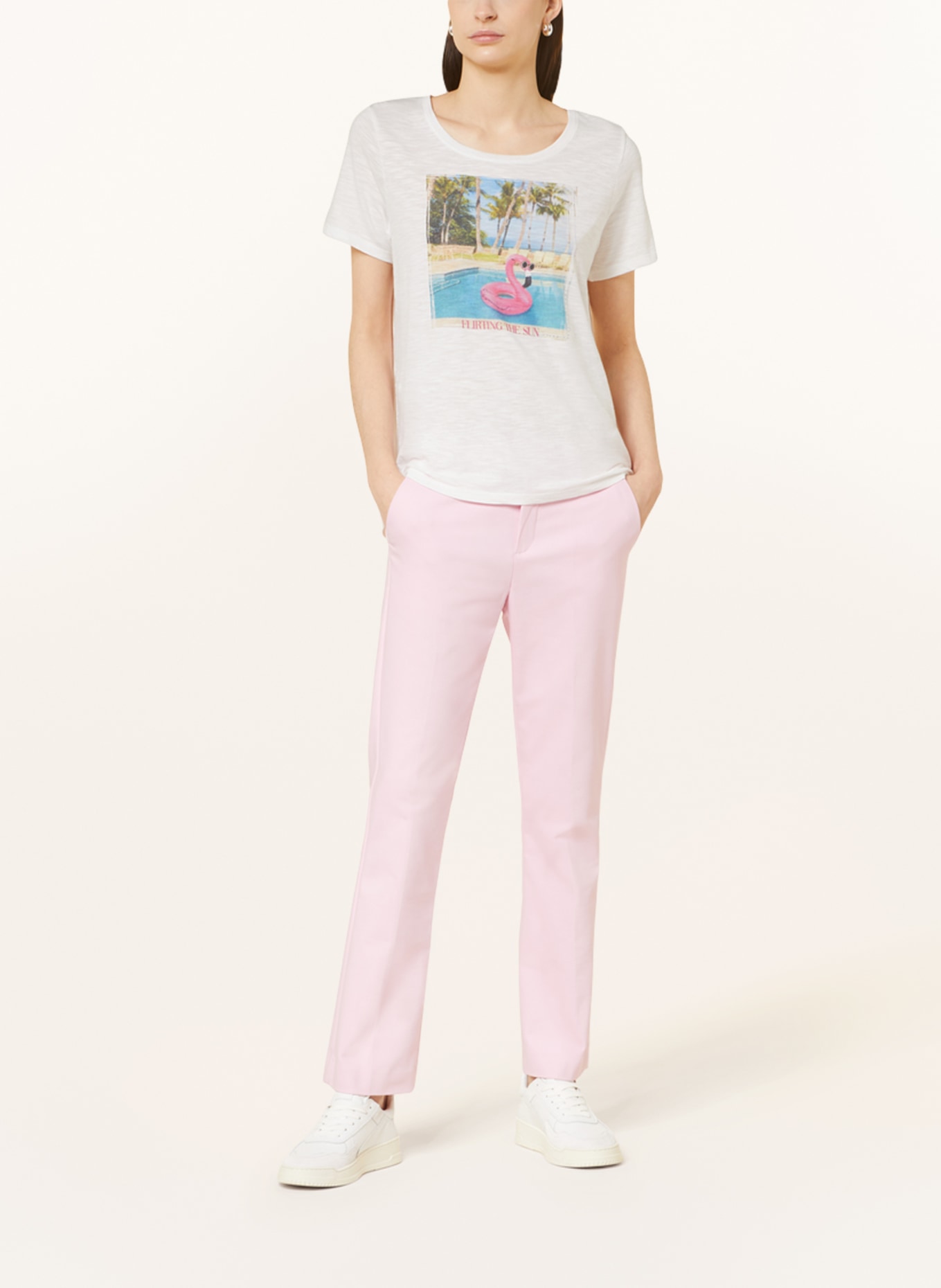 LIEBLINGSSTÜCK T-shirt CATALINAL z ozdobnymi kamykami, Kolor: BIAŁY (Obrazek 2)
