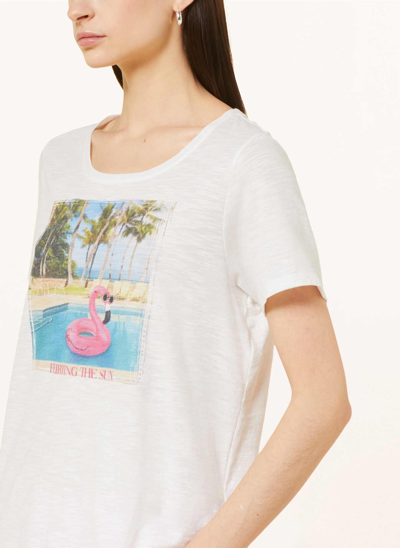 LIEBLINGSSTÜCK T-Shirt CATALINAL mit Schmucksteinen, Farbe: WEISS (Bild 4)