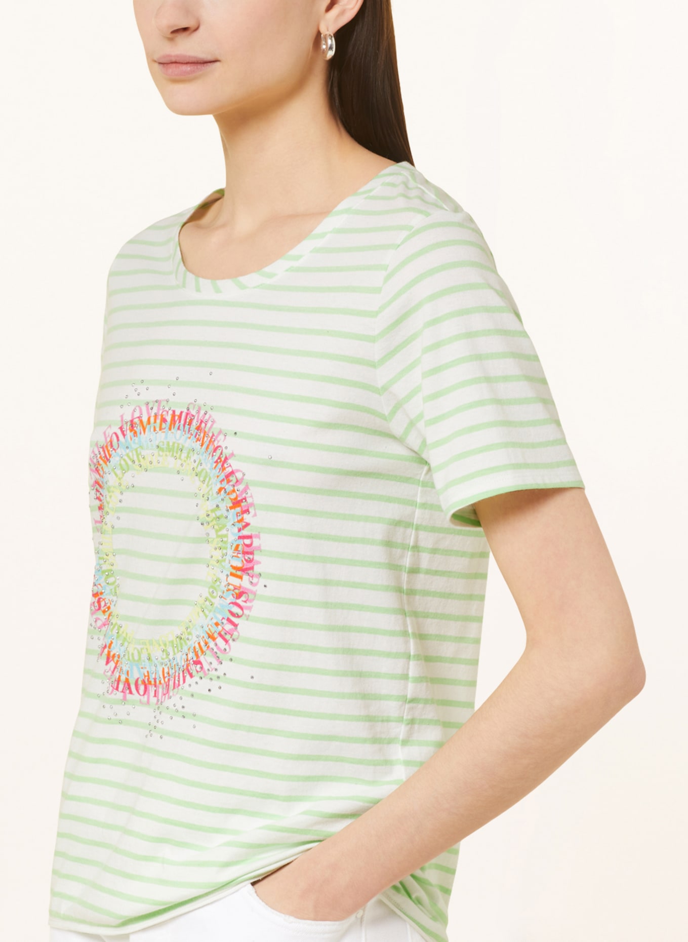 LIEBLINGSSTÜCK T-shirt DEIKEL, Color: WHITE/ LIGHT GREEN (Image 4)