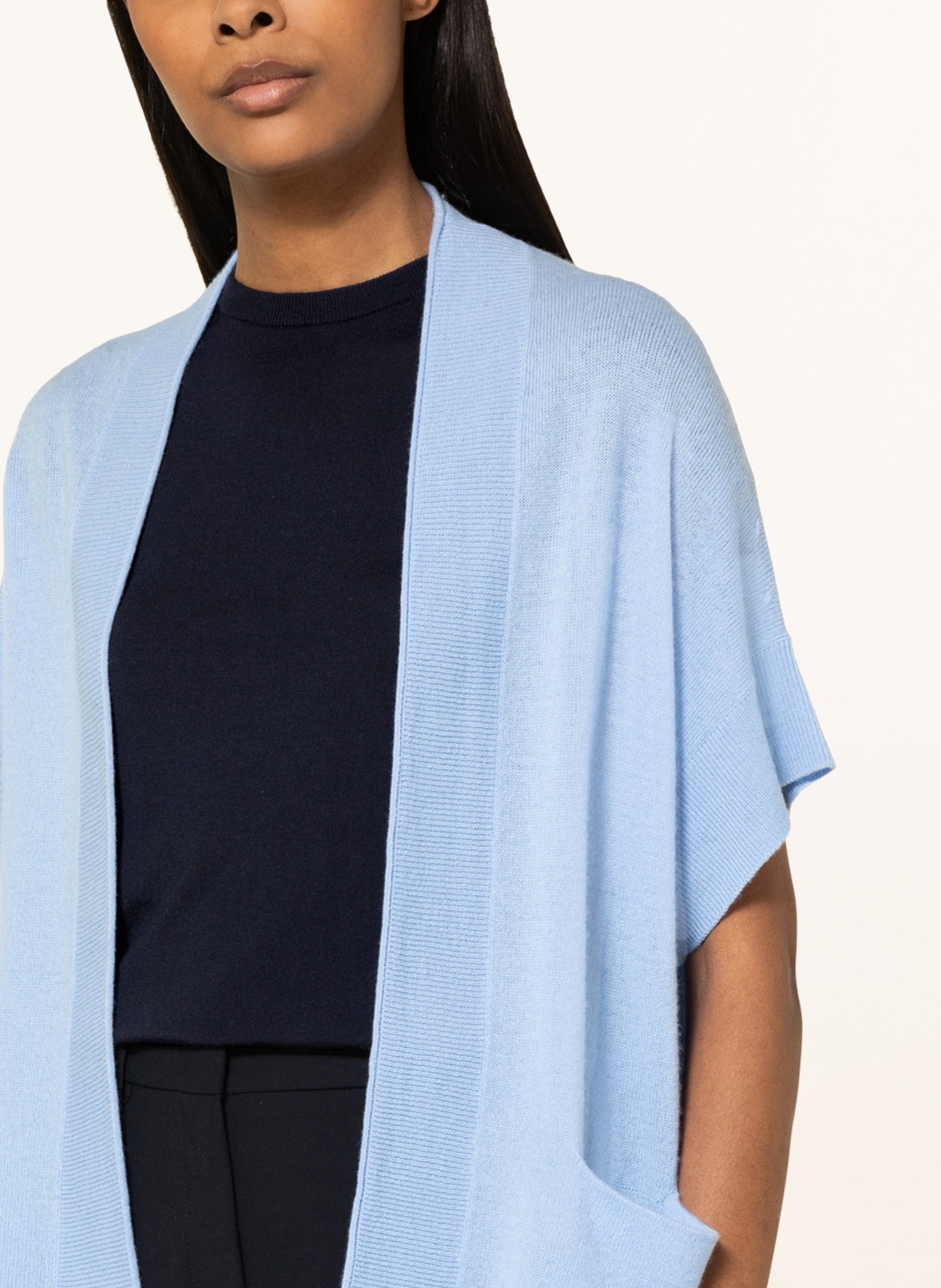 HERZEN'S ANGELEGENHEIT Knit cardigan made of cashmere, Color: LIGHT BLUE (Image 4)