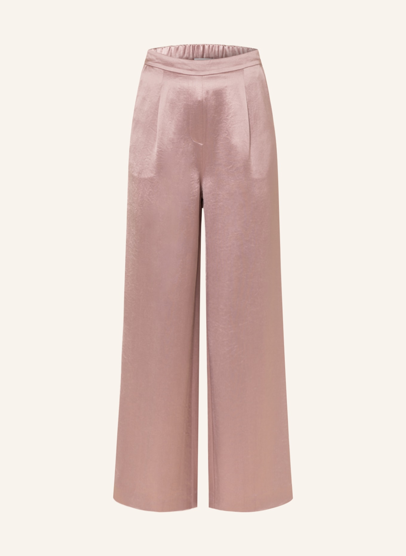 HERZEN'S ANGELEGENHEIT Wide leg trousers in satin, Color: DUSKY PINK (Image 1)