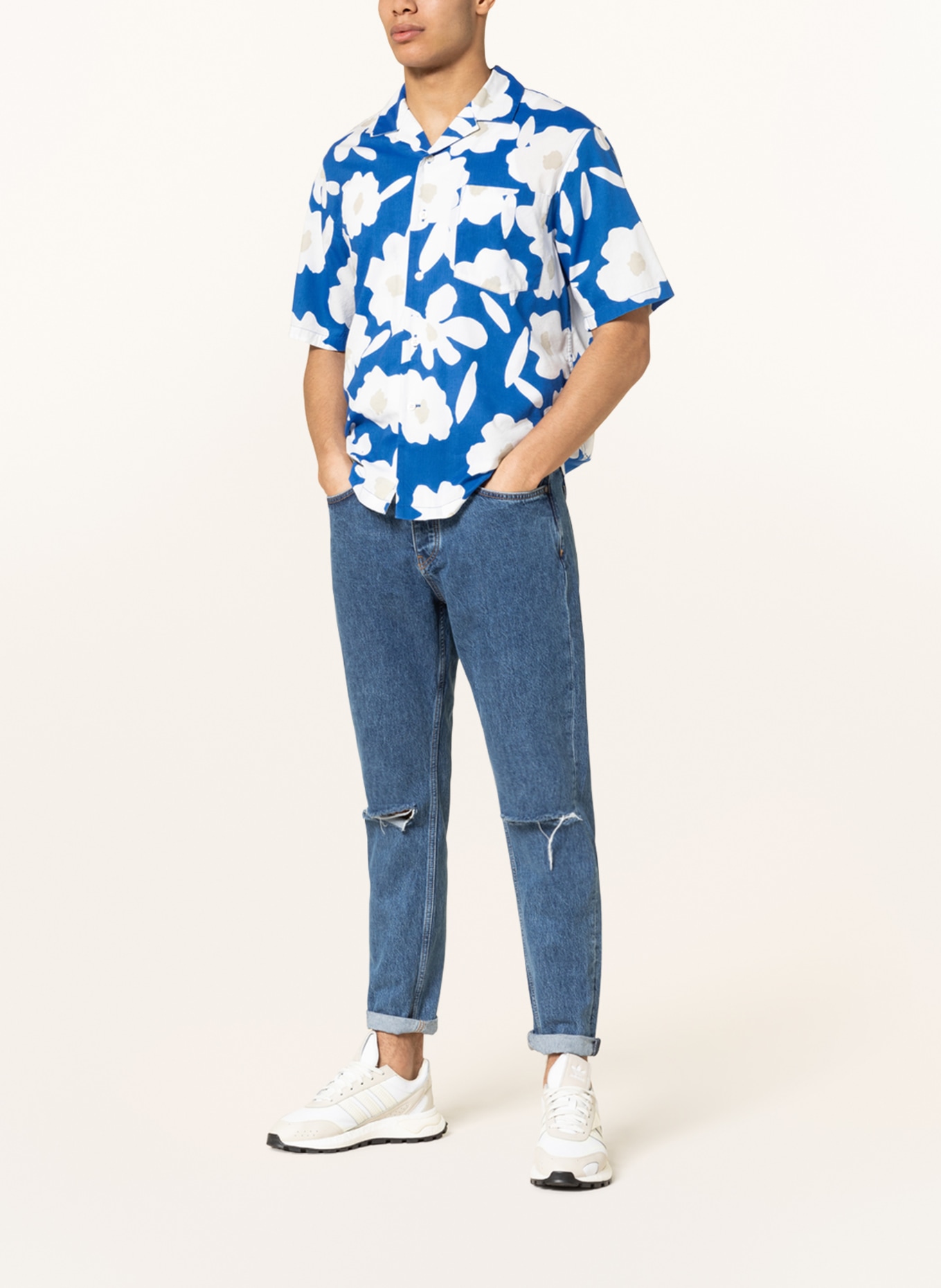 Marc O'Polo DENIM Resorthemd Regular Fit, Farbe: BLAU/ WEISS/ BEIGE (Bild 2)