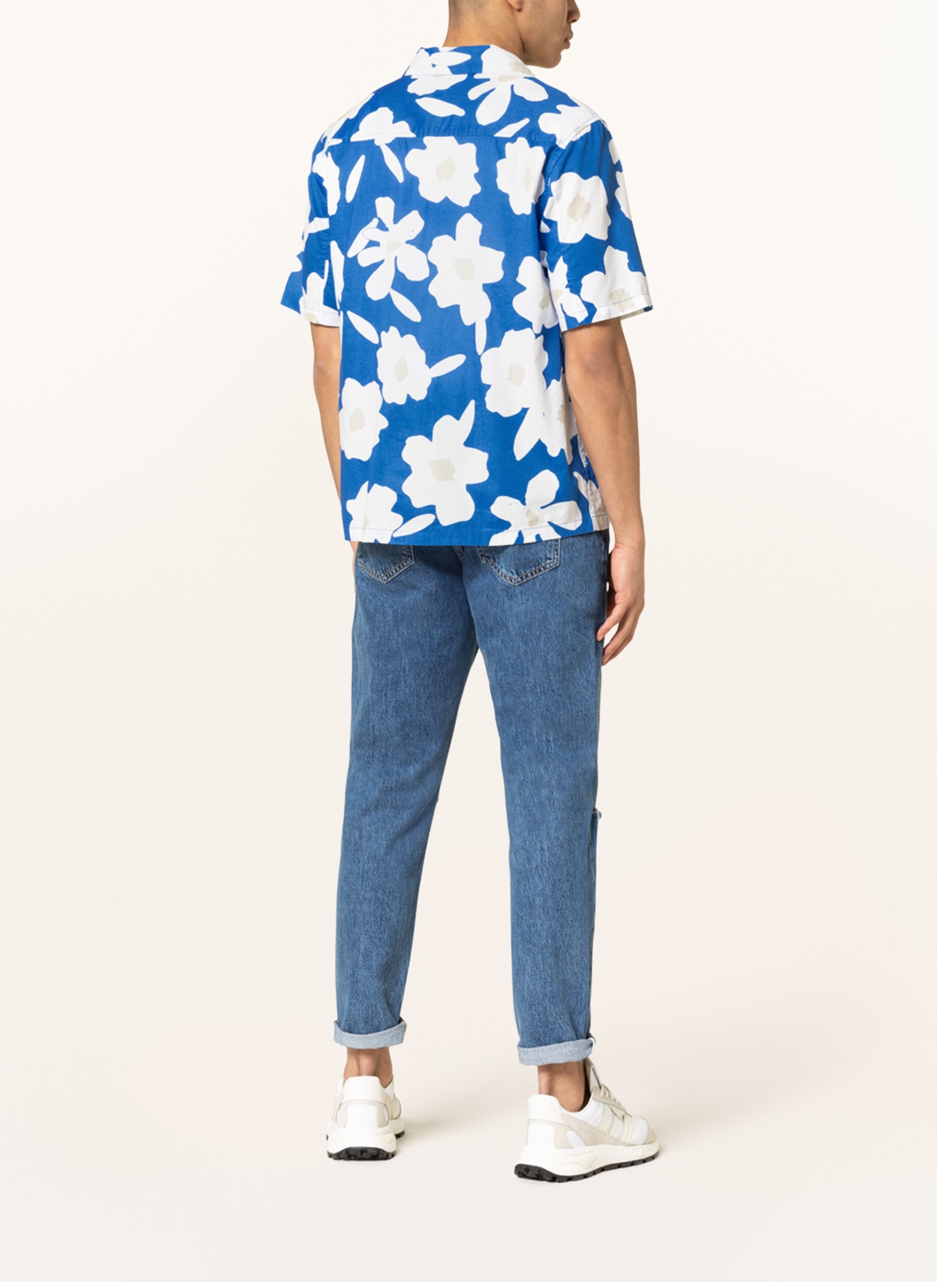 Marc O'Polo DENIM Resort shirt regular fit, Color: BLUE/ WHITE/ BEIGE (Image 3)