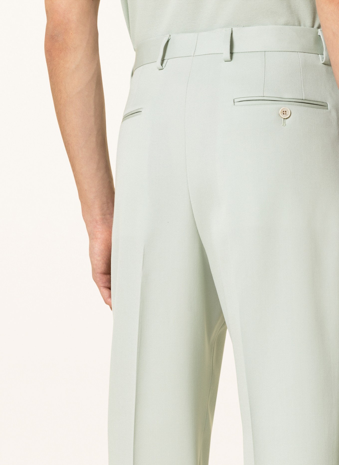 LANVIN Oblekové kalhoty Regular Fit, Barva: 401 SAGE (Obrázek 6)