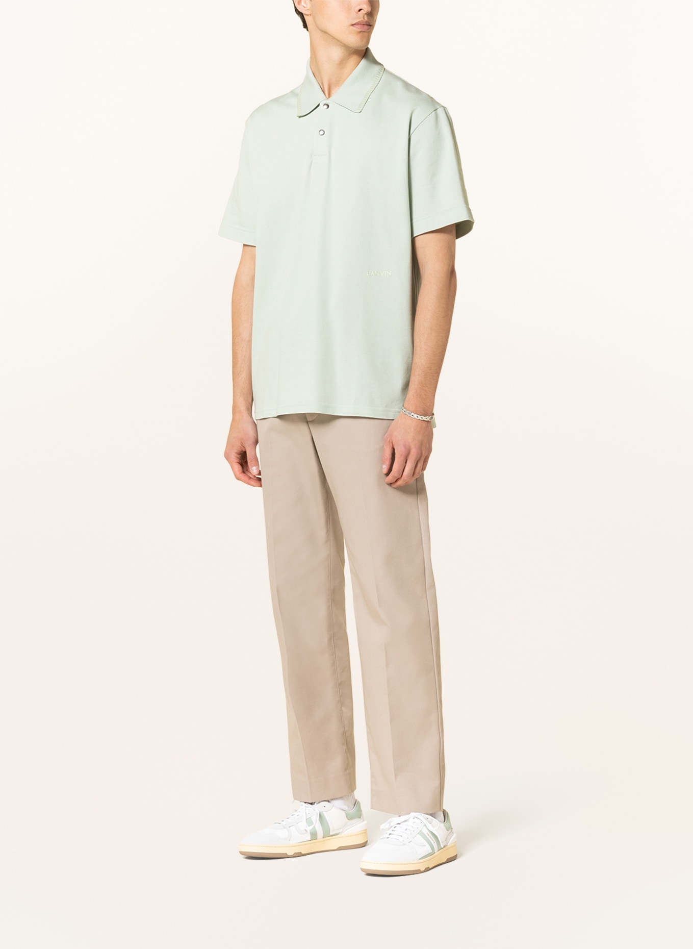LANVIN Piqué-Poloshirt, Farbe: HELLGRÜN (Bild 2)