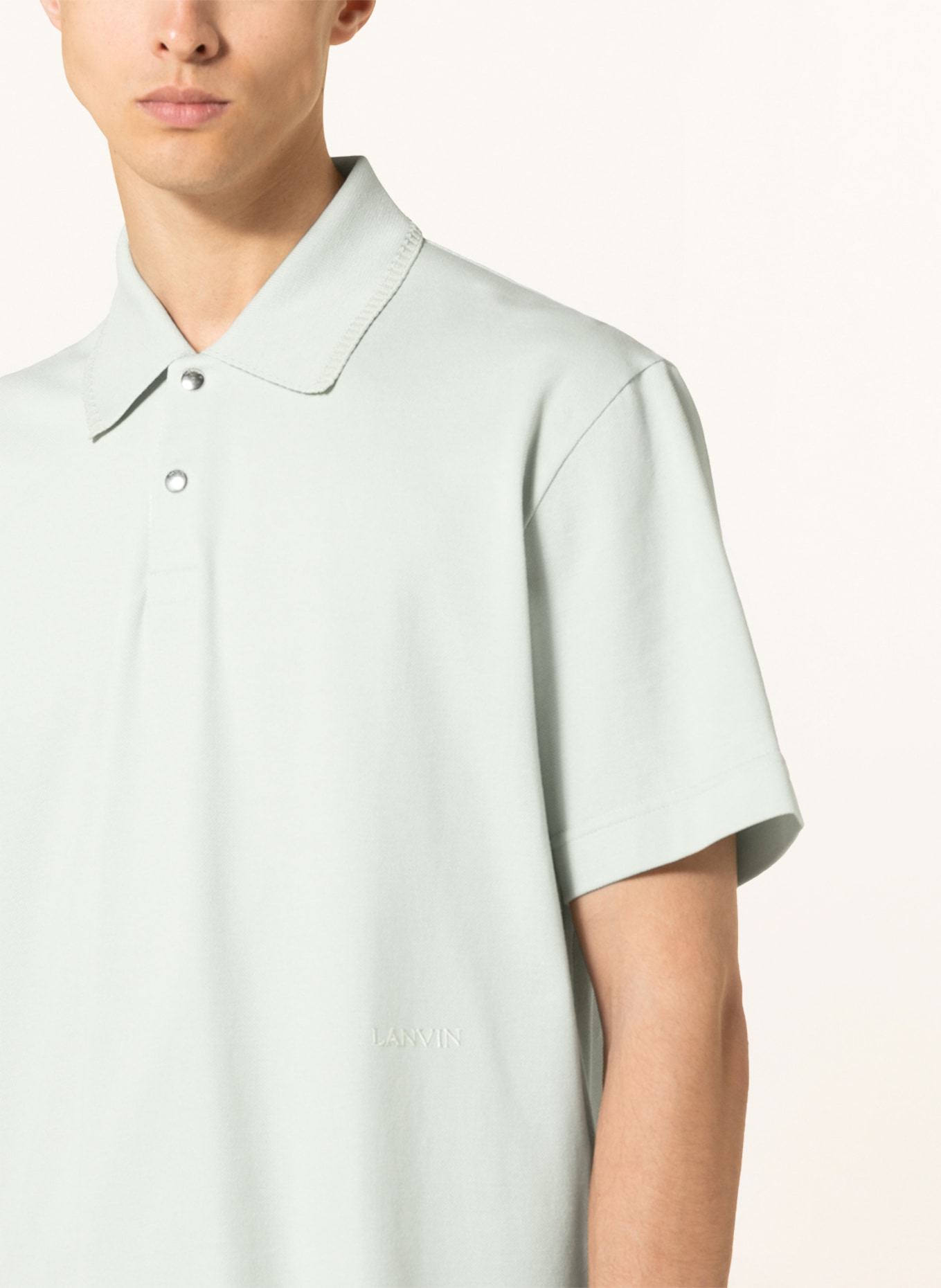 LANVIN Piqué-Poloshirt, Farbe: HELLGRÜN (Bild 4)
