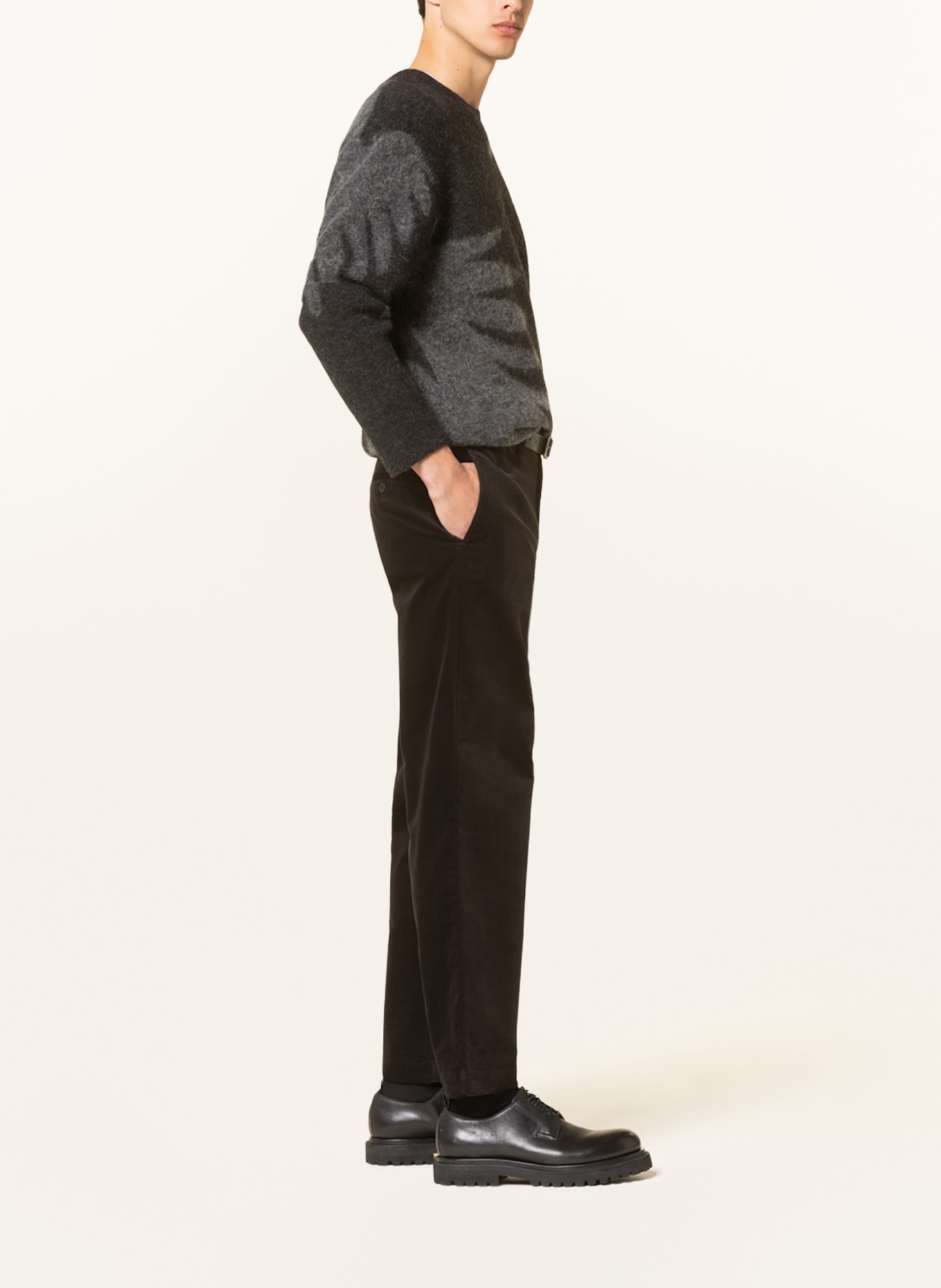 Gaubert slim-fit velvet pants, turquoise, man | Dondup