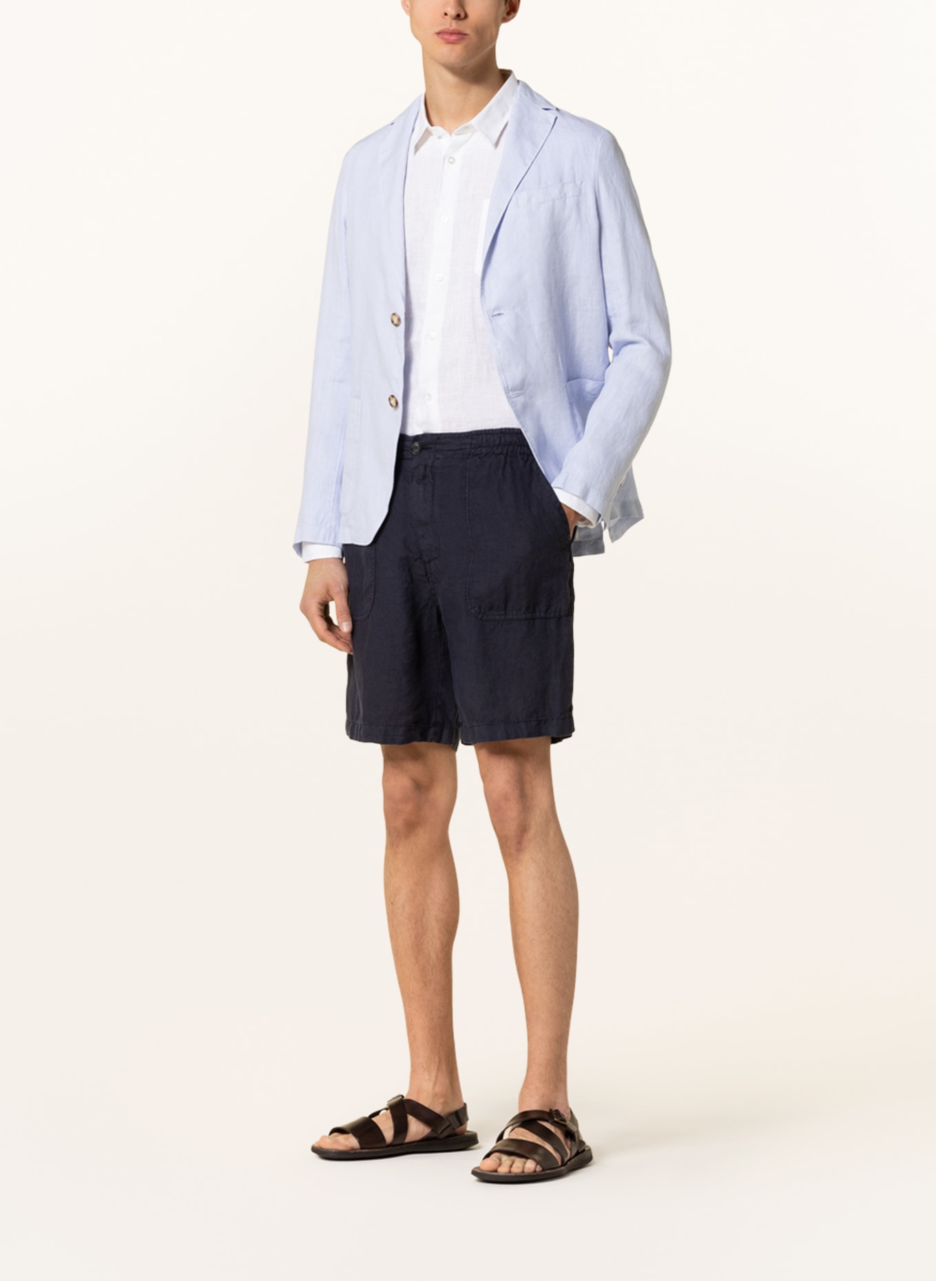 altea Linen shorts, Color: DARK BLUE (Image 2)