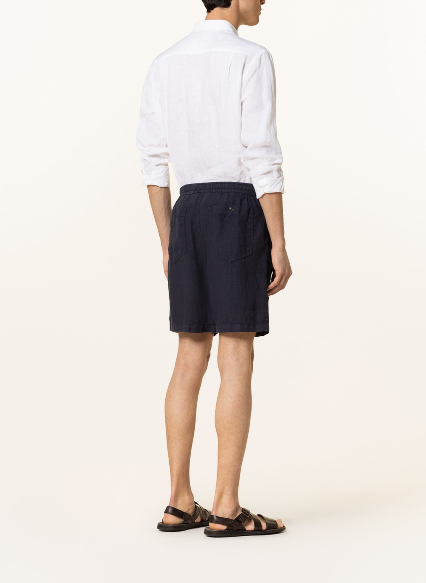 altea Linen shorts, Color: DARK BLUE (Image 3)