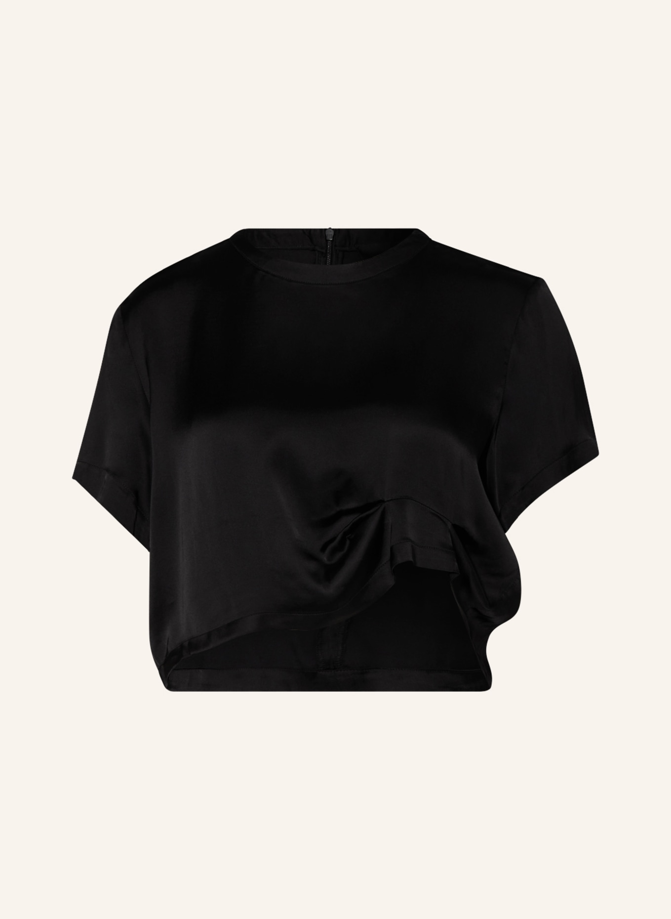 BIRGITTE HERSKIND Shirt blouse IRWIN made of satin, Color: BLACK (Image 1)