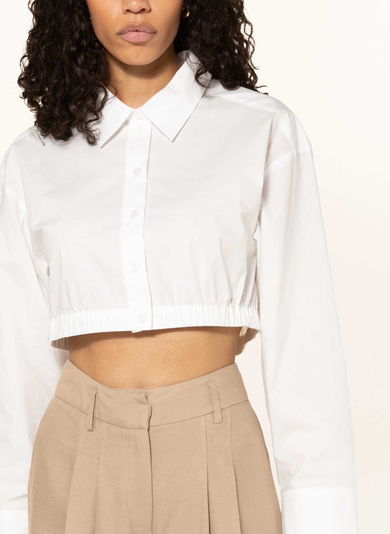 BIRGITTE HERSKIND Cropped shirt blouse FERN, Color: WHITE (Image 4)
