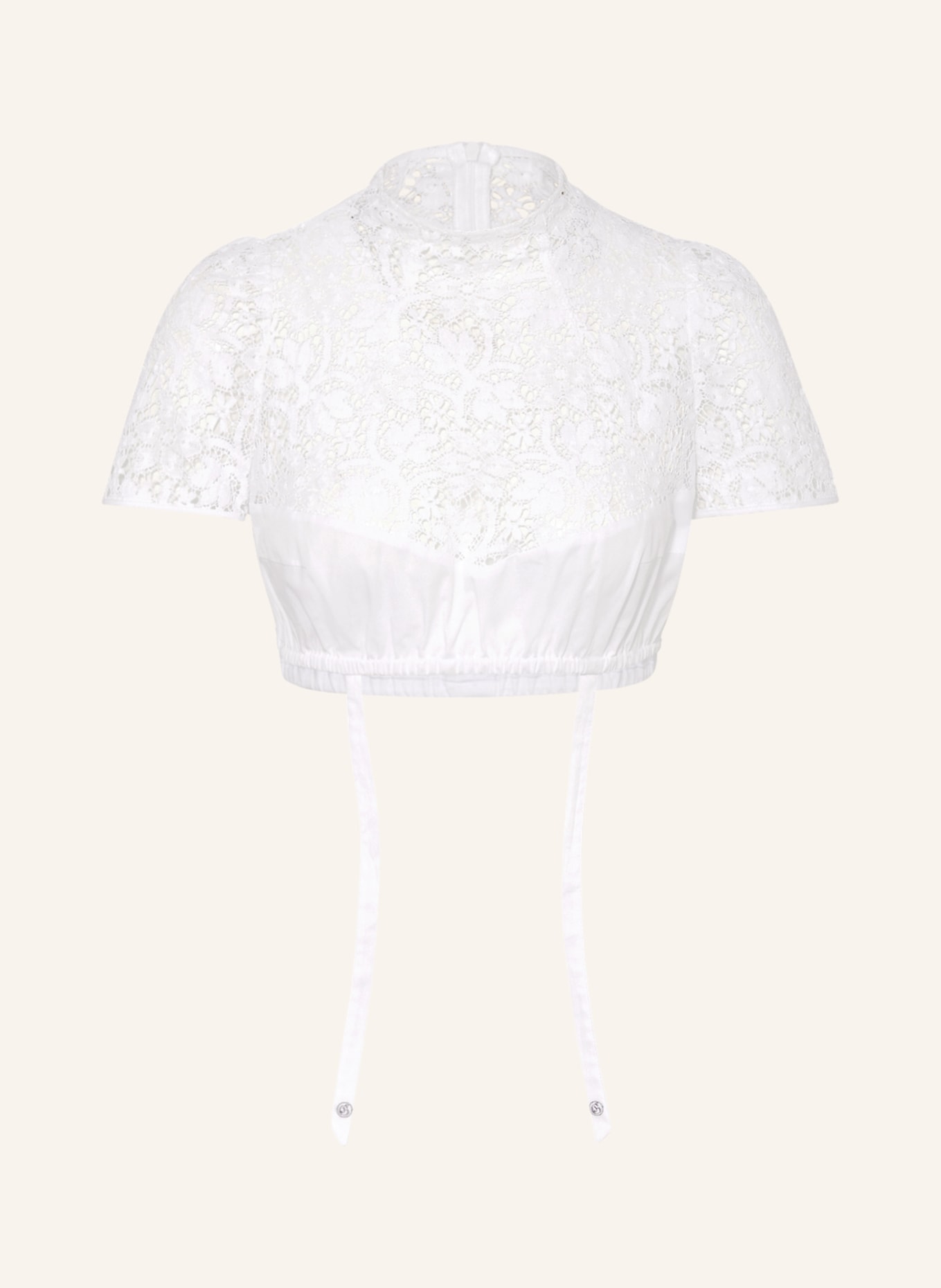 Gottseidank Dirndl blouse ERNESTA with linen, Color: WHITE (Image 1)