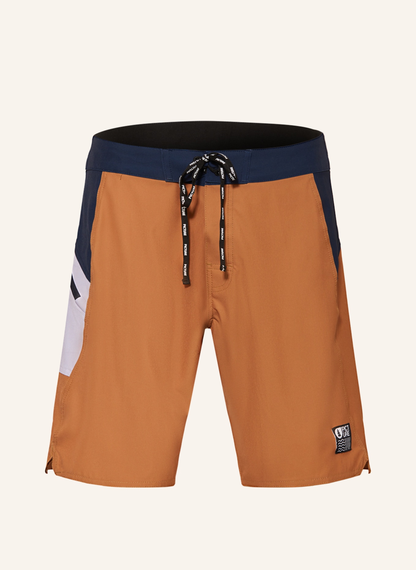 PICTURE Swim shorts JOURNY 19 BRDS, Color: DARK ORANGE/ DARK BLUE (Image 1)