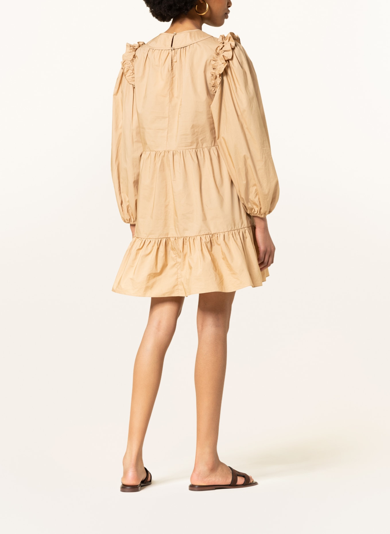 ULLA JOHNSON Dress RHEA, Color: LIGHT BROWN (Image 3)