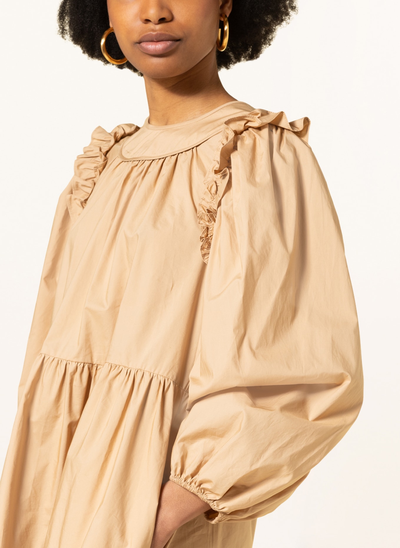 ULLA JOHNSON Dress RHEA, Color: LIGHT BROWN (Image 4)