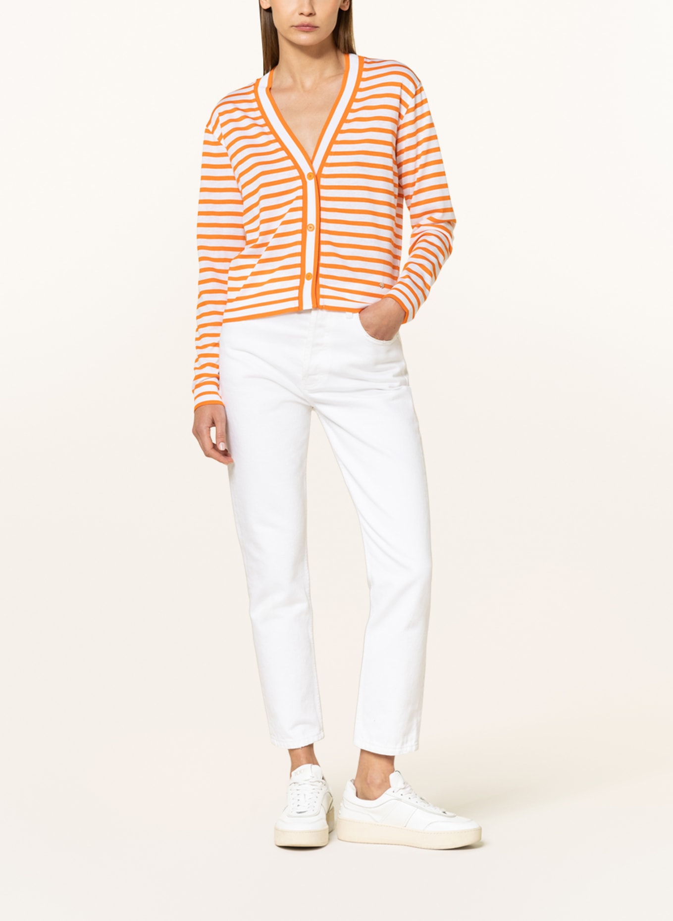 windsor. Jersey jacket, Color: WHITE/ ORANGE (Image 2)