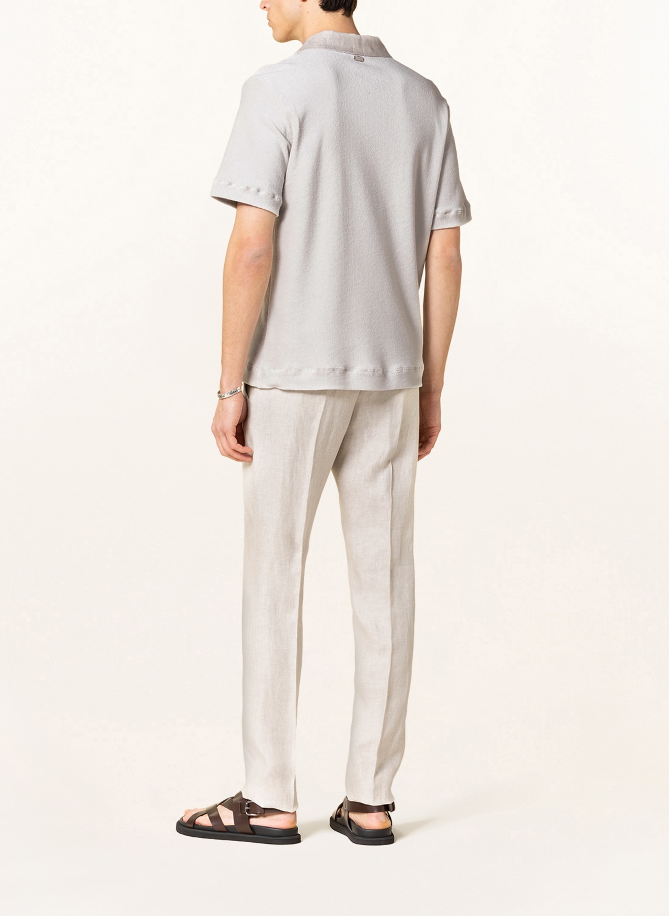 AGNONA Frottee-Poloshirt, Farbe: CREME (Bild 3)
