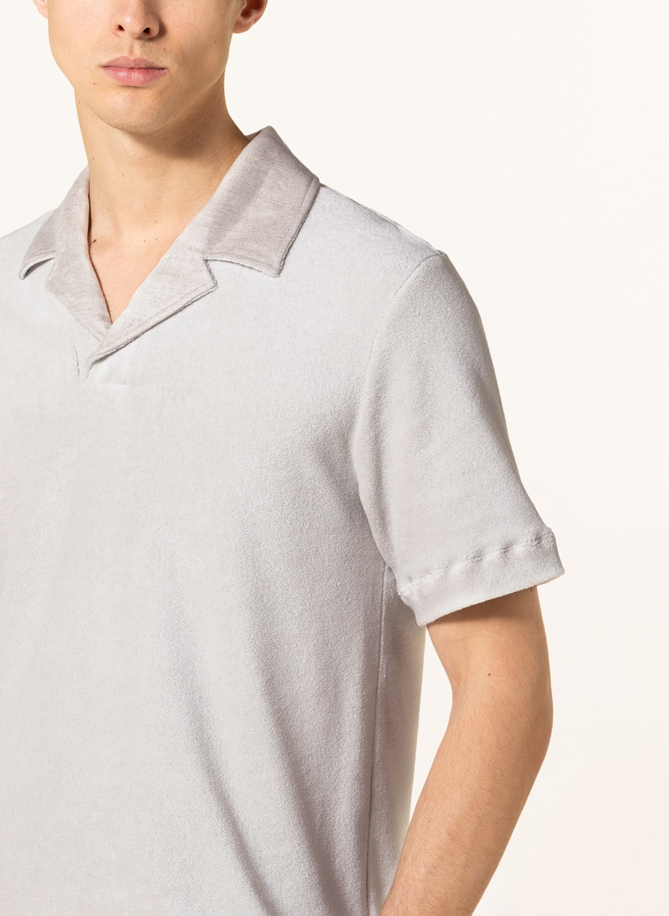 AGNONA Frottee-Poloshirt, Farbe: CREME (Bild 4)