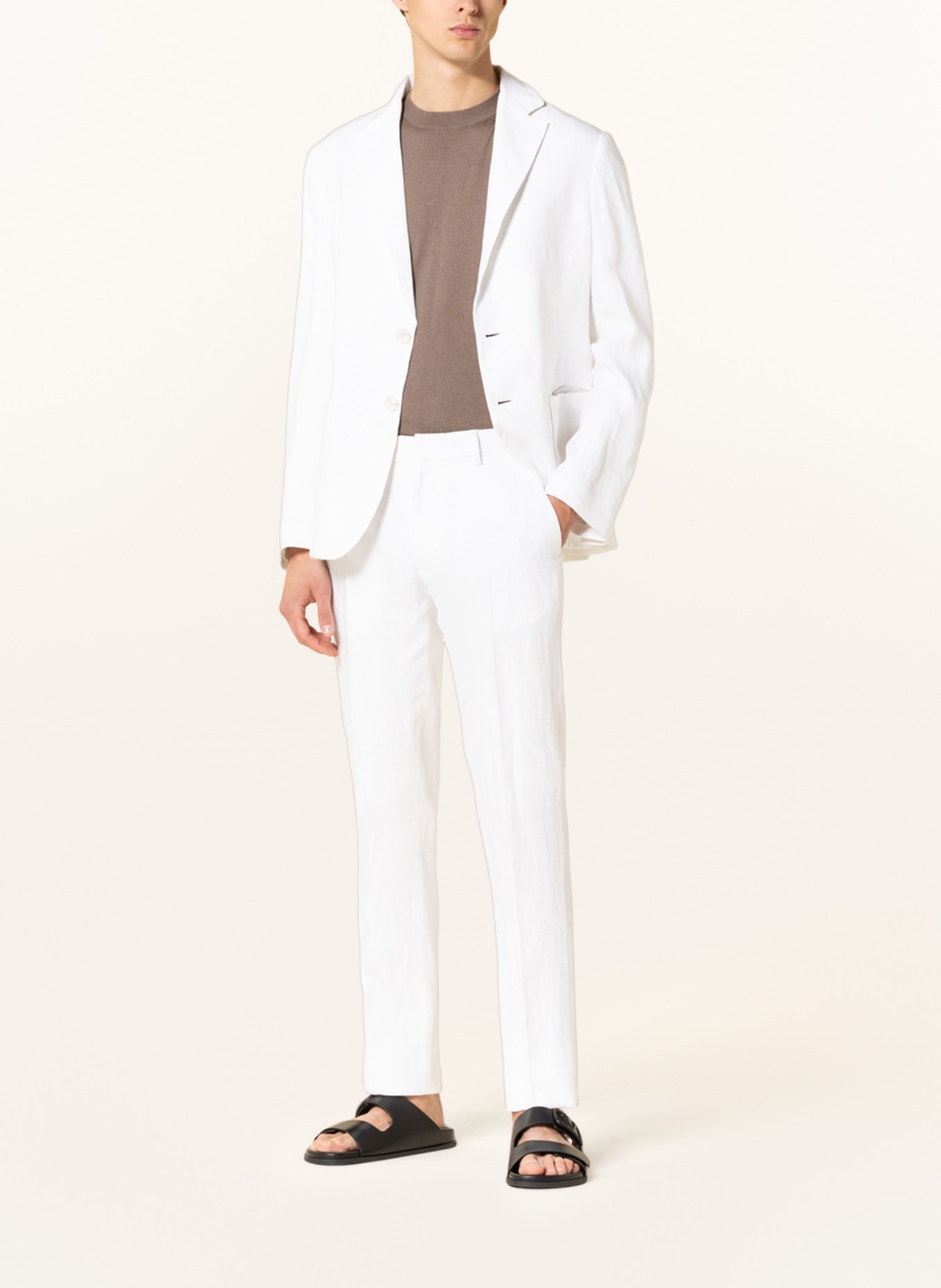 AGNONA Linen trousers slim fit, Color: WHITE (Image 2)