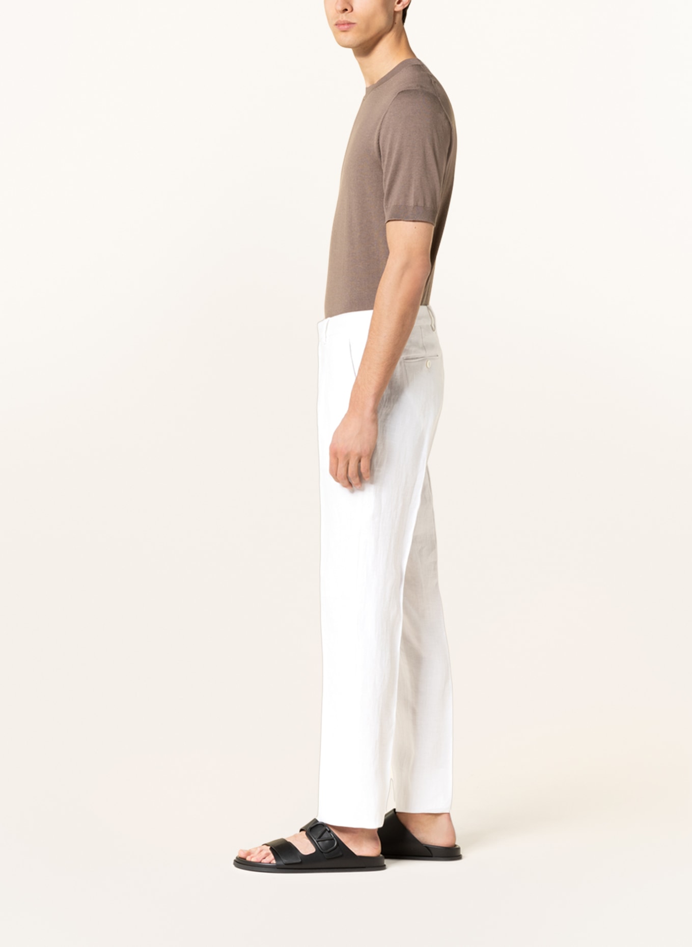 AGNONA Linen trousers slim fit, Color: WHITE (Image 5)