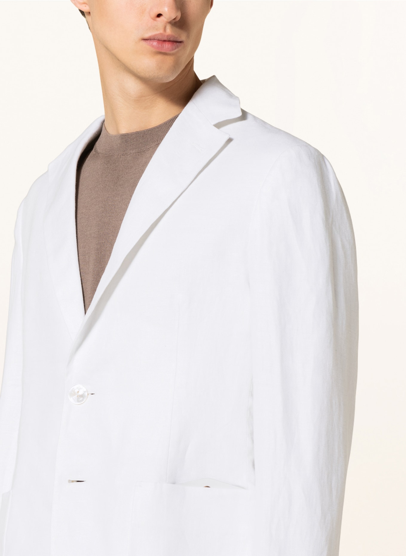 AGNONA Linen blazer slim fit, Color: WHITE (Image 5)