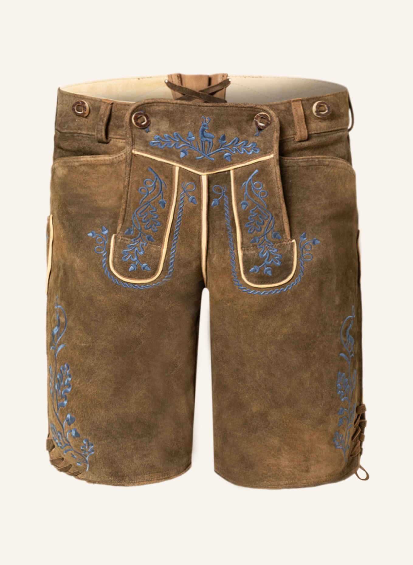 OSTARRICHI Trachten leather trousers SEPP NEU, Color: BROWN (Image 1)